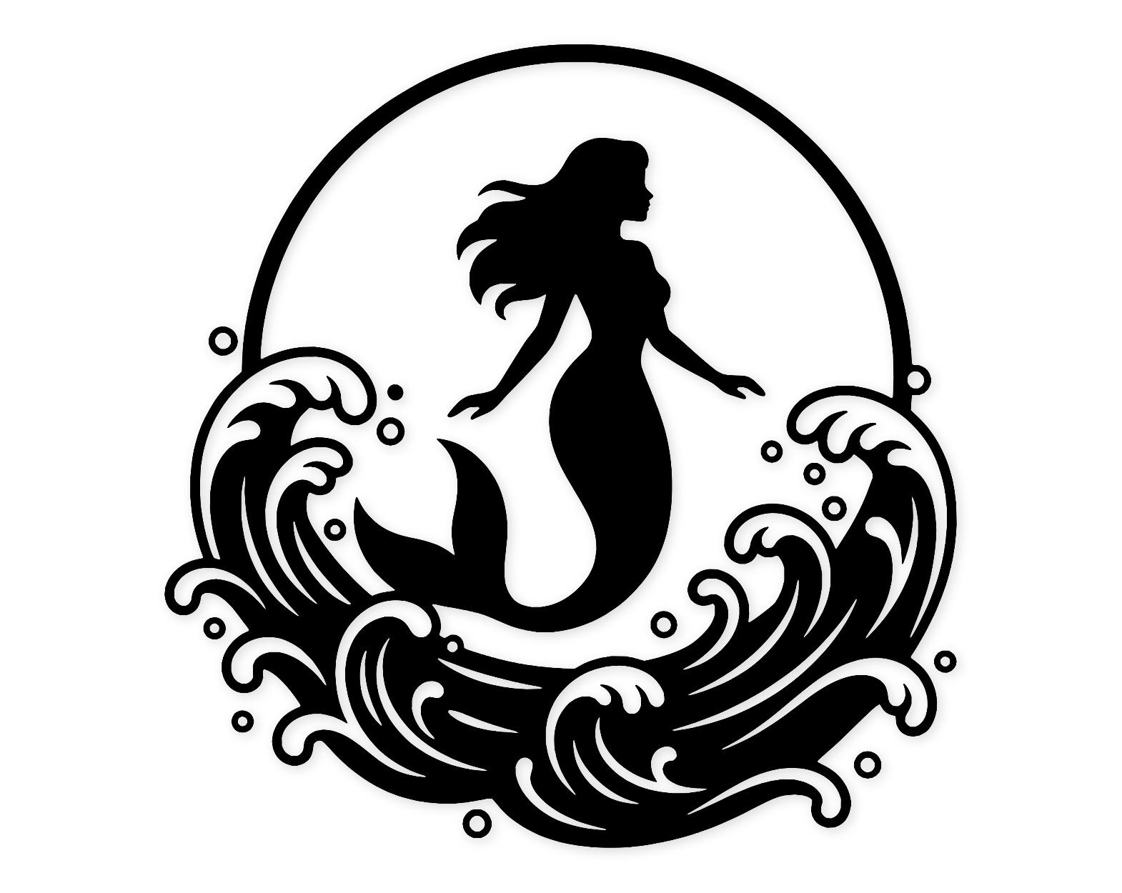 Moonlit Mermaid Svg Png: Cut Ready Digital Design For Cricut Silhouette