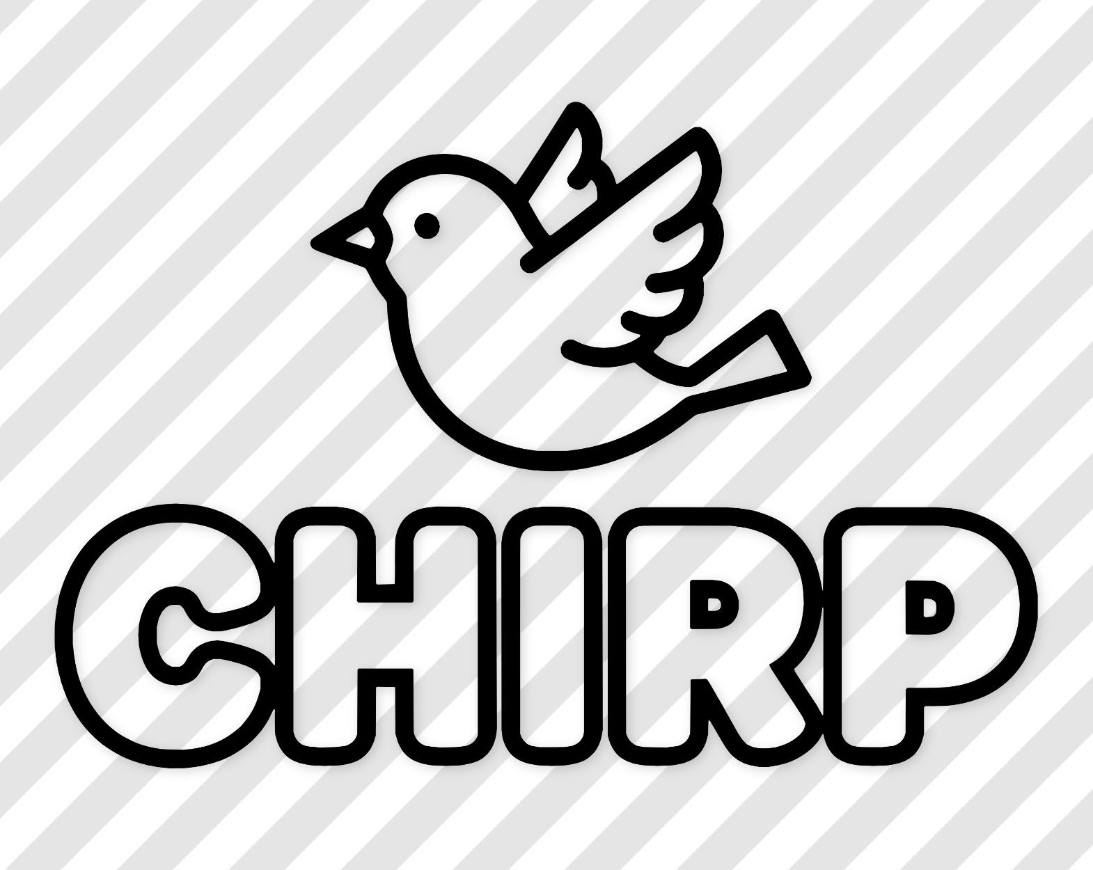 Chirp Typography Svg: Playful Design For Wall Art