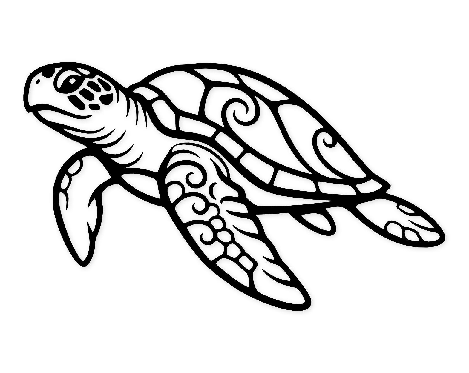 Ocean Guardian Svg Png: Elegant Sea Turtle Design For Crafting