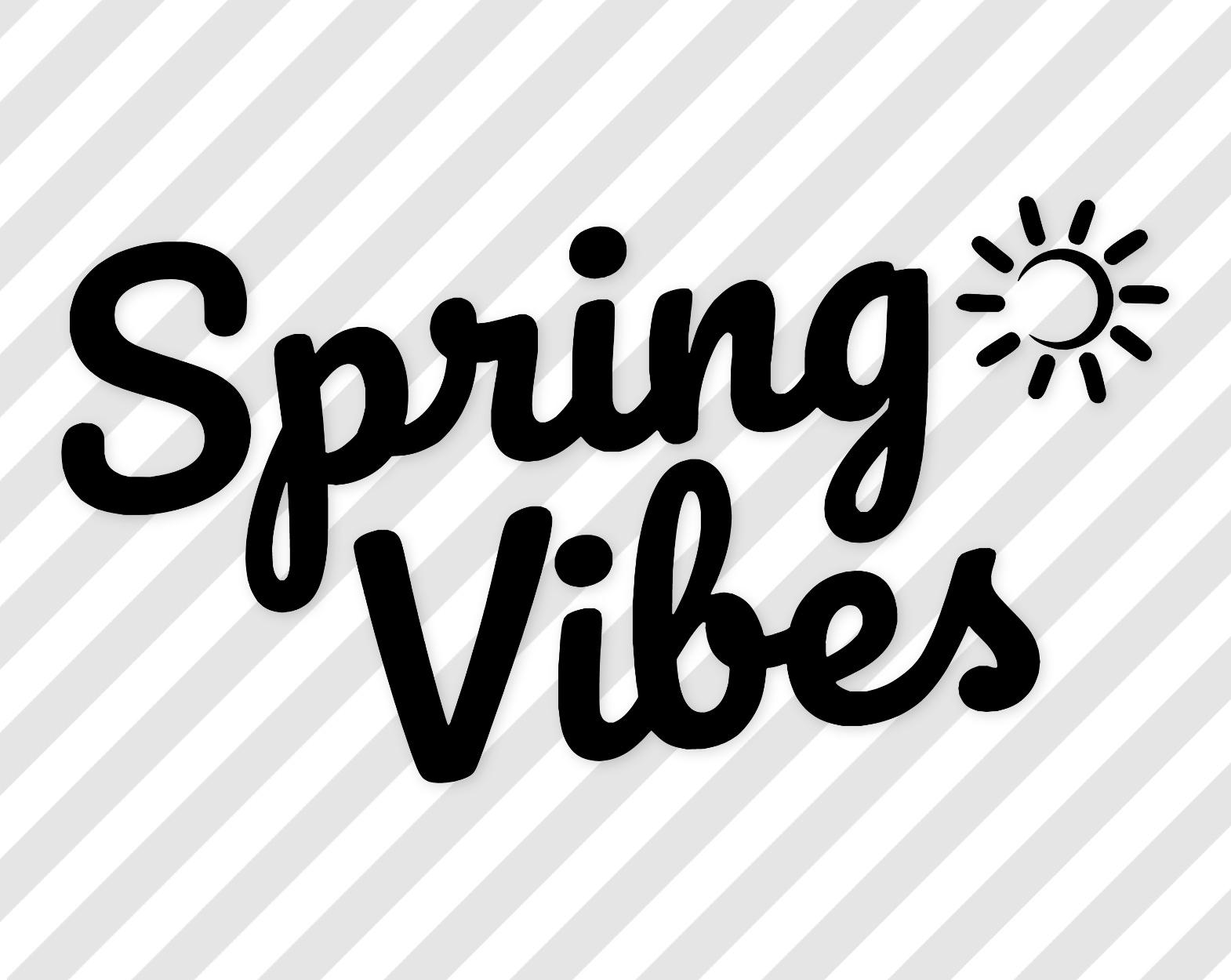 Spring Vibes Typography Svg: Bold And Clean Design For T-Shirts