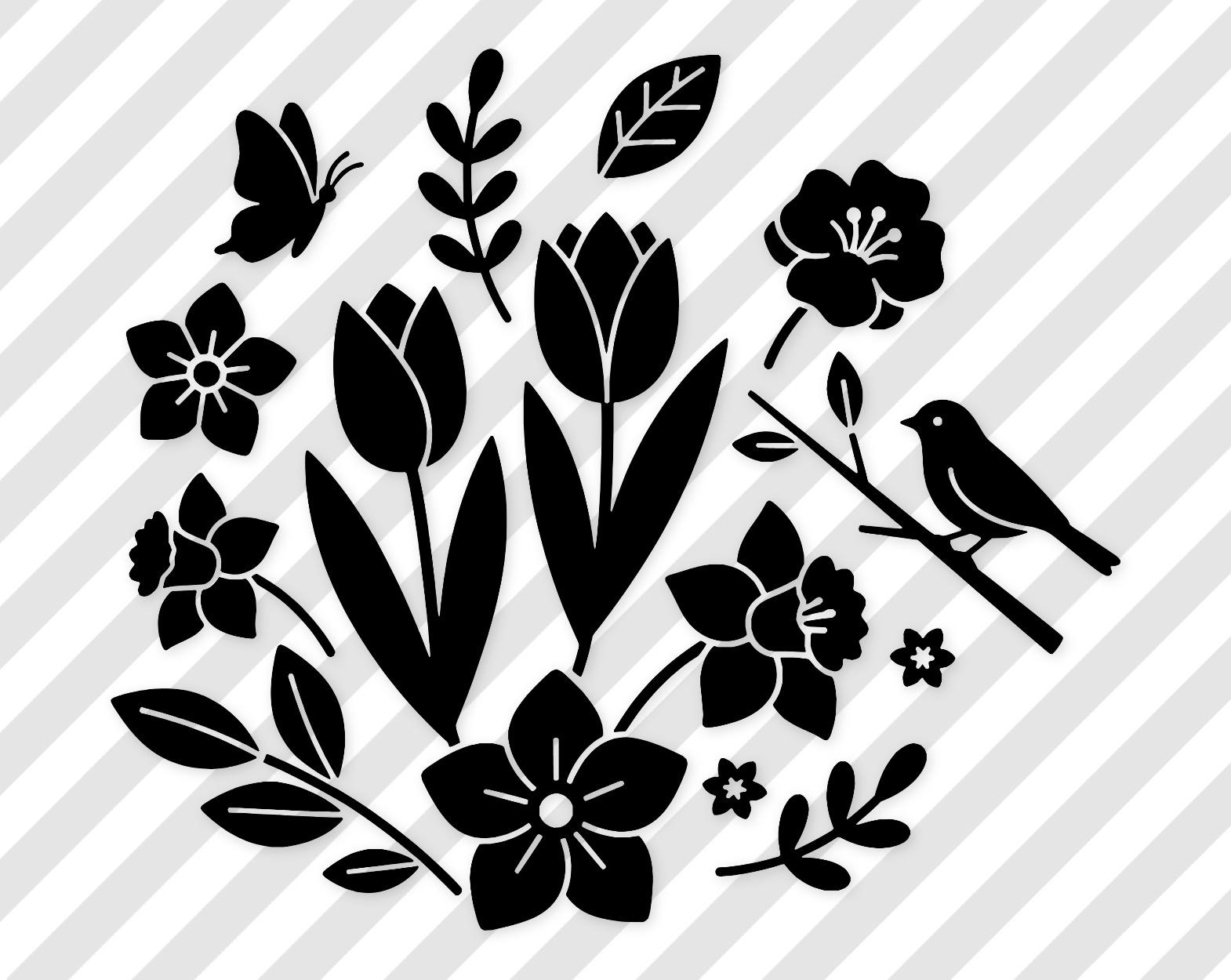 Spring Floral Svg: Elegant Design For Home Decor