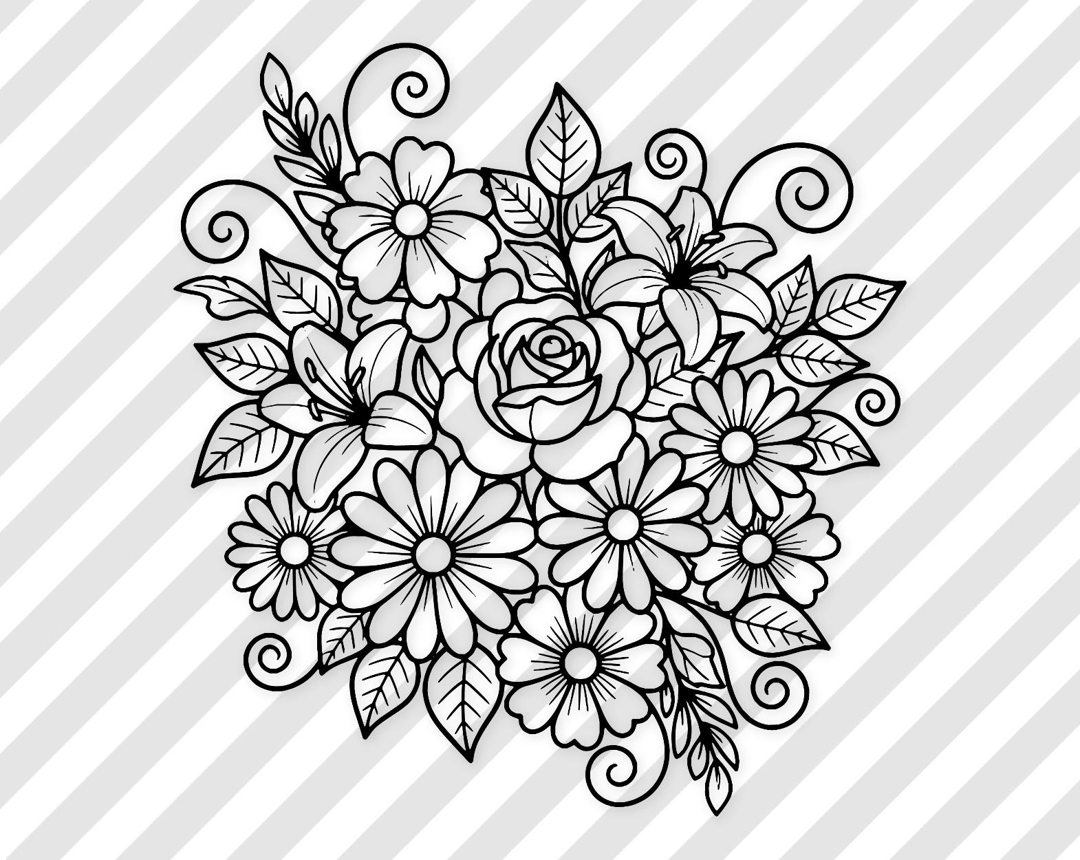 Floral Svg: Whimsical Design For T-Shirts