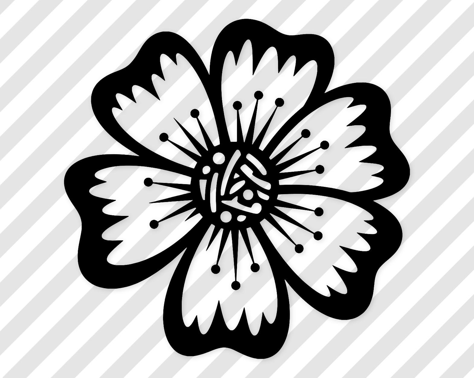 Flower Svg: Whimsical Design For Wall Art