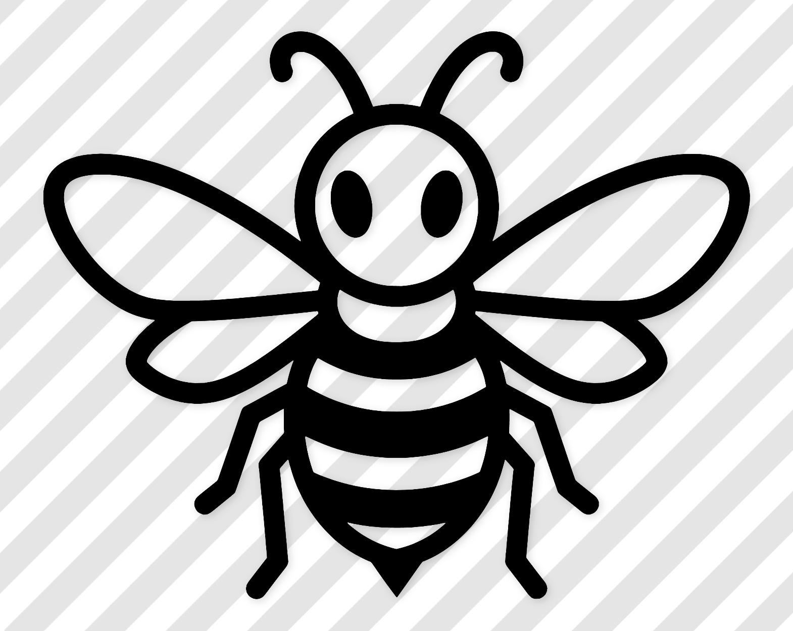 Bee Svg: Cute Hand-Drawn Design For Stickers