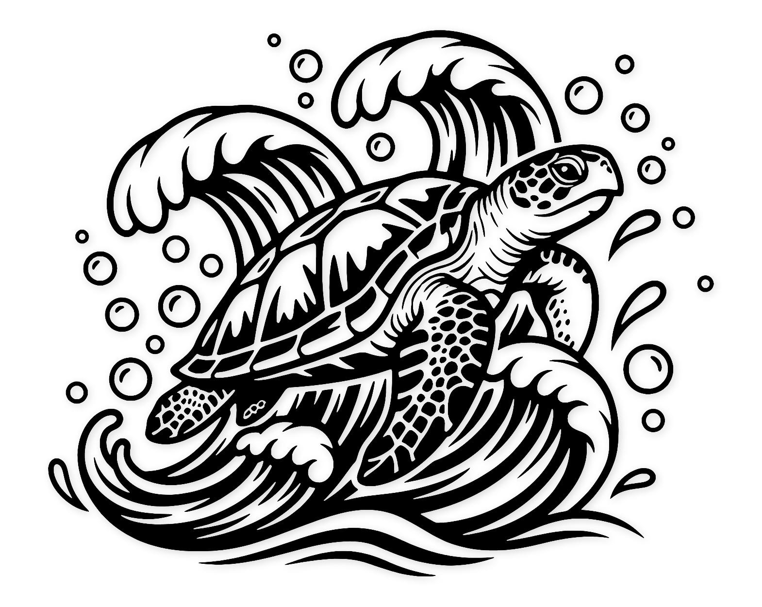 Turtle Journey Svg Png: Bold Clean Lines For Adventure Decor