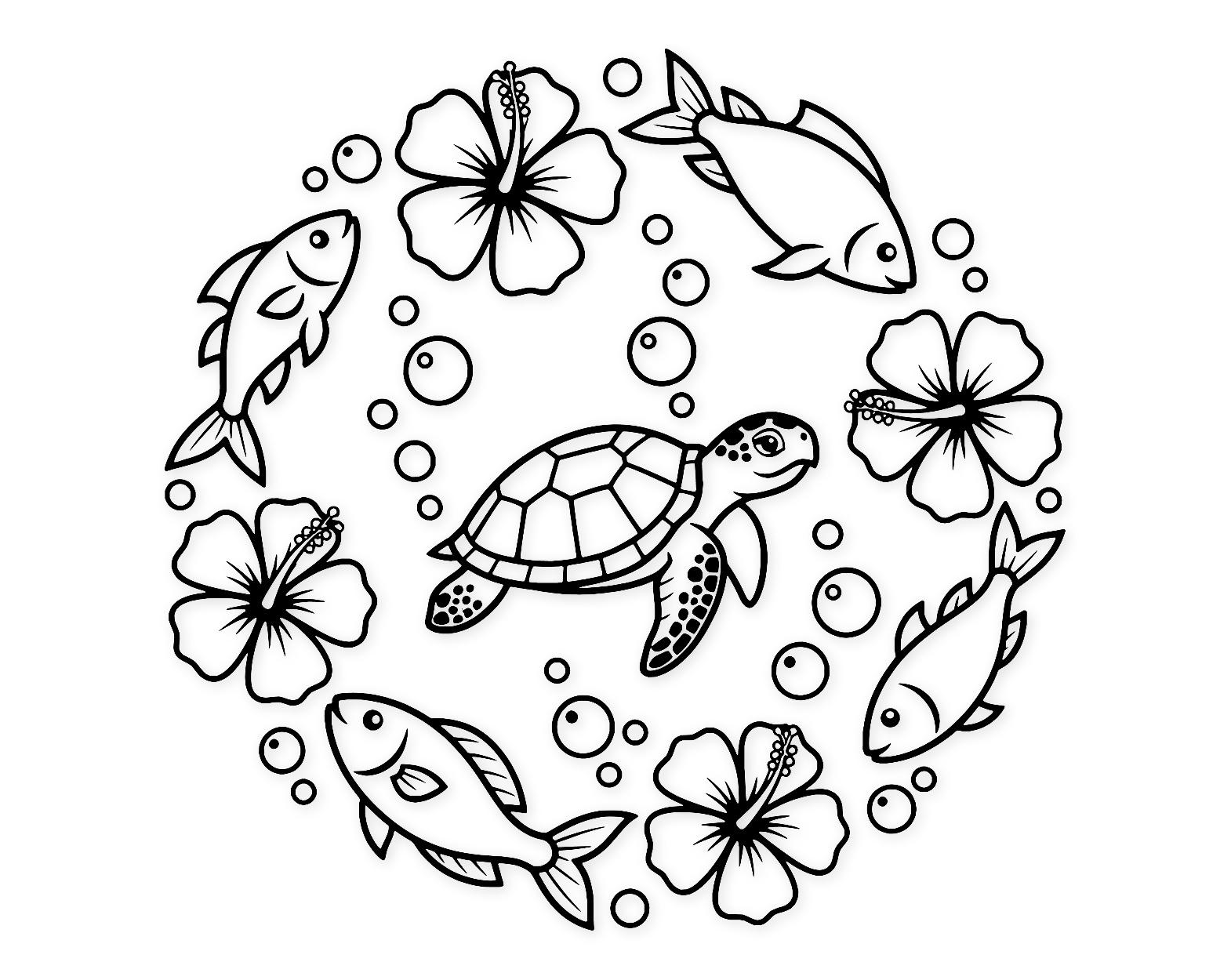 Sea Life Circle Svg Png: Whimsical Ocean Design For Home Decor