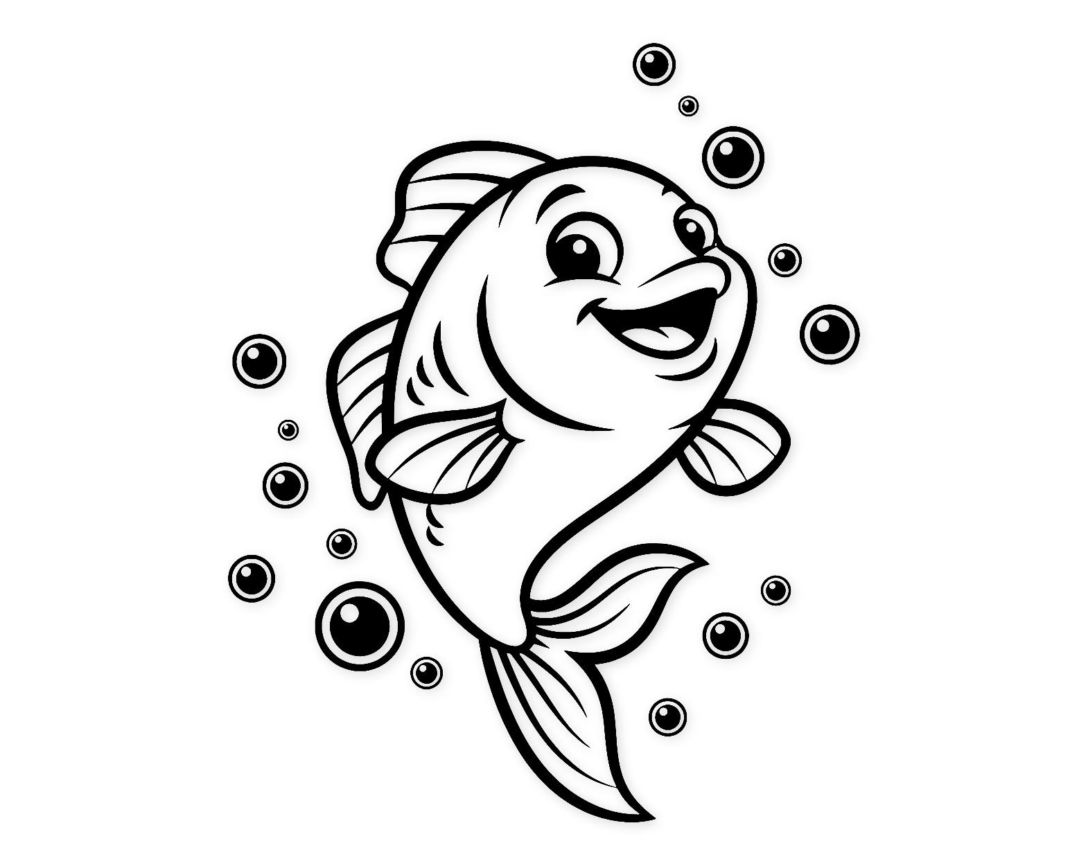 Happy Fish Svg Png: Cut Ready Digital Design For Cricut Silhouette