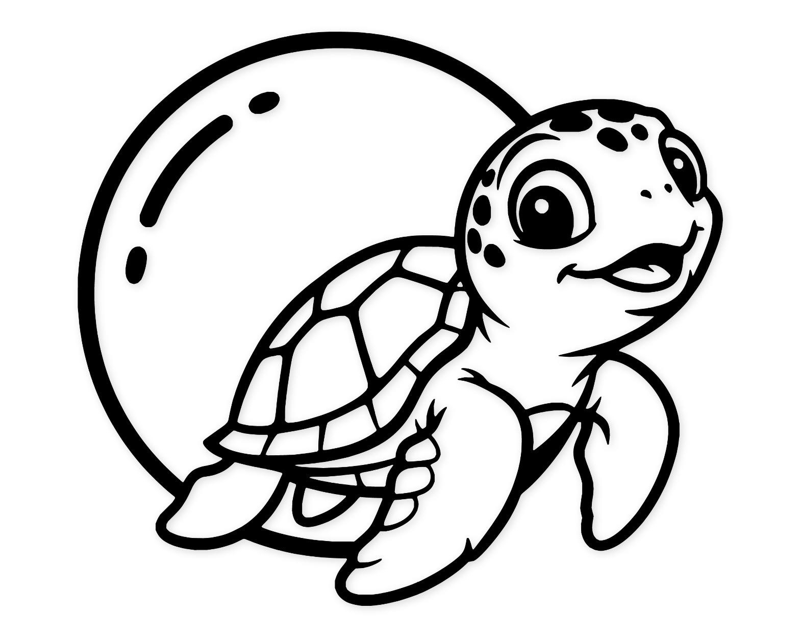 Curious Sea Turtle Svg Png: Whimsical Design For T-Shirts