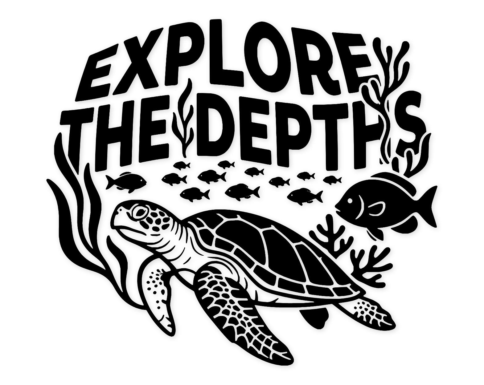 Underwater World Typography Svg Png: Bold Design For Various Crafts