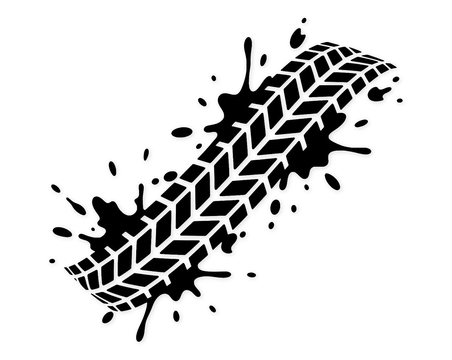 Muddy Tire Track Svg Png: Bold Design For Off-Road Projects