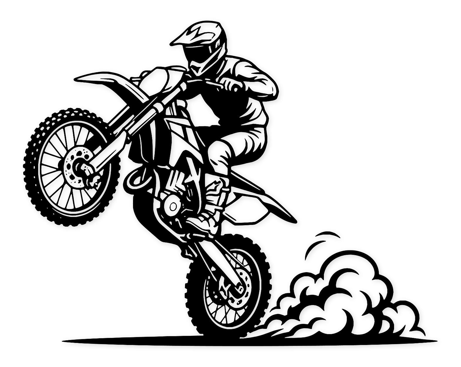 Dirt Bike Wheelie Svg Png: Bold Design For Cut Files