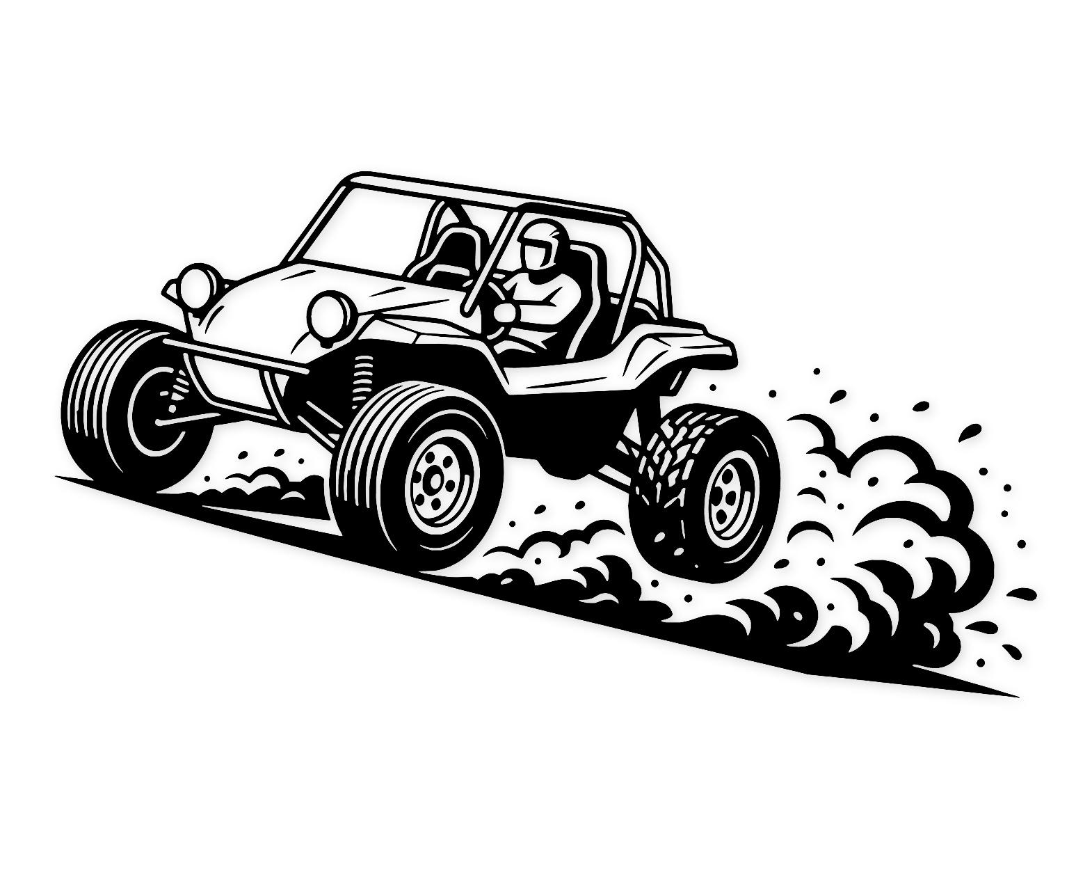 Buggy Action Shot Svg Png: Cut Ready Digital Design For Cricut Silhouette