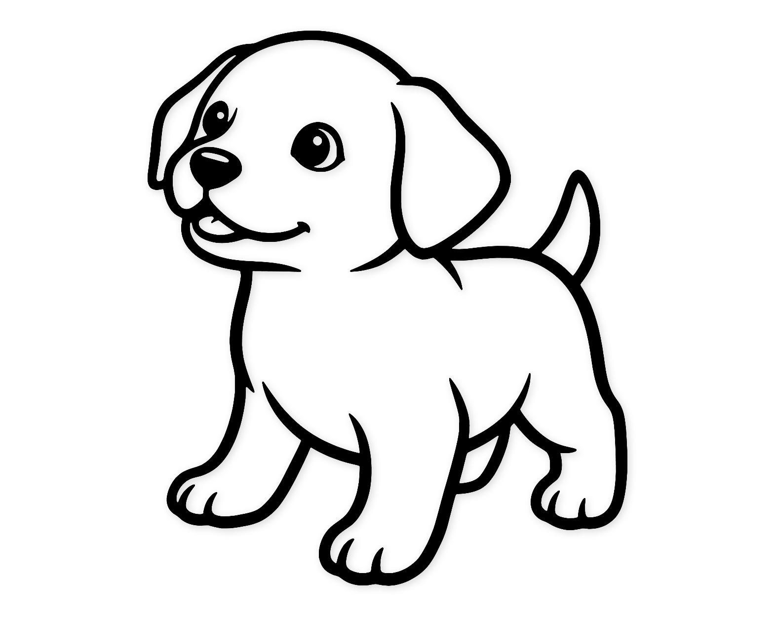 Wobbly Puppy Svg Png: Cute Minimalist Design For T-Shirts