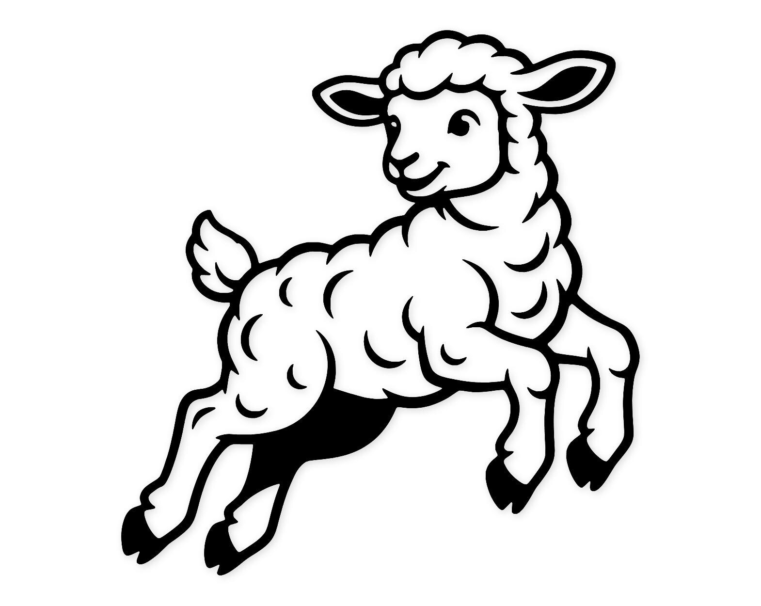 Playful Lamb Svg Png: Cut Ready Digital Design For Cricut Silhouette
