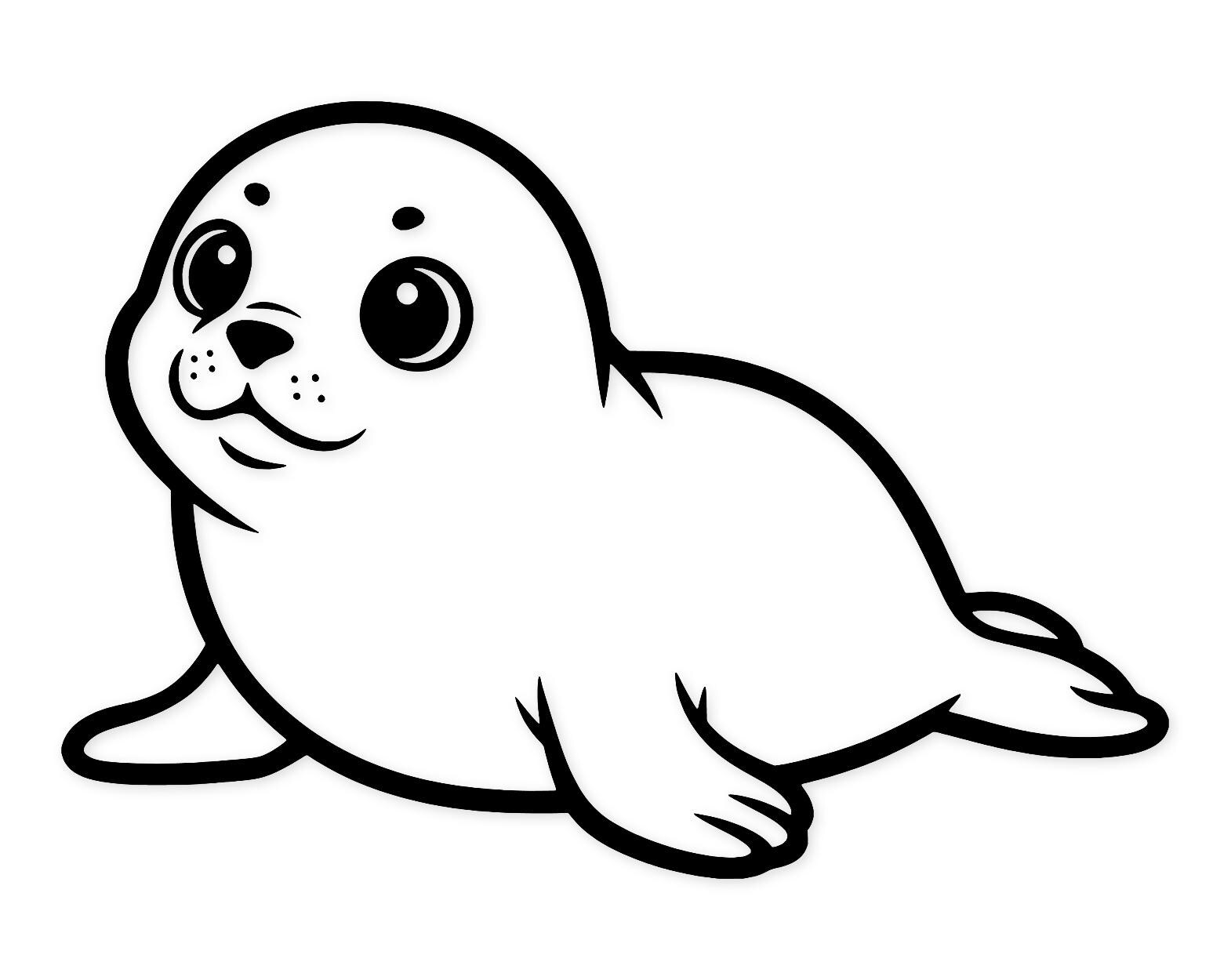 Baby Seal Posing Svg Png: Cut Ready Digital Design For Cricut Silhouette