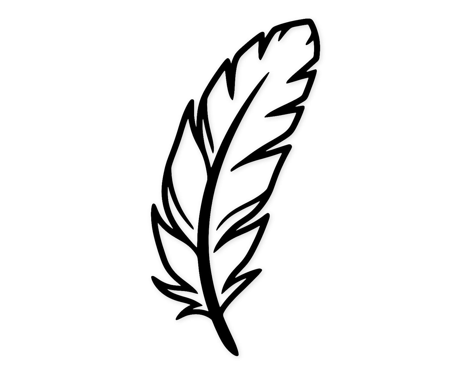 Boho Feather Svg Png: Minimalist Cut File For Cricut And Silhouette