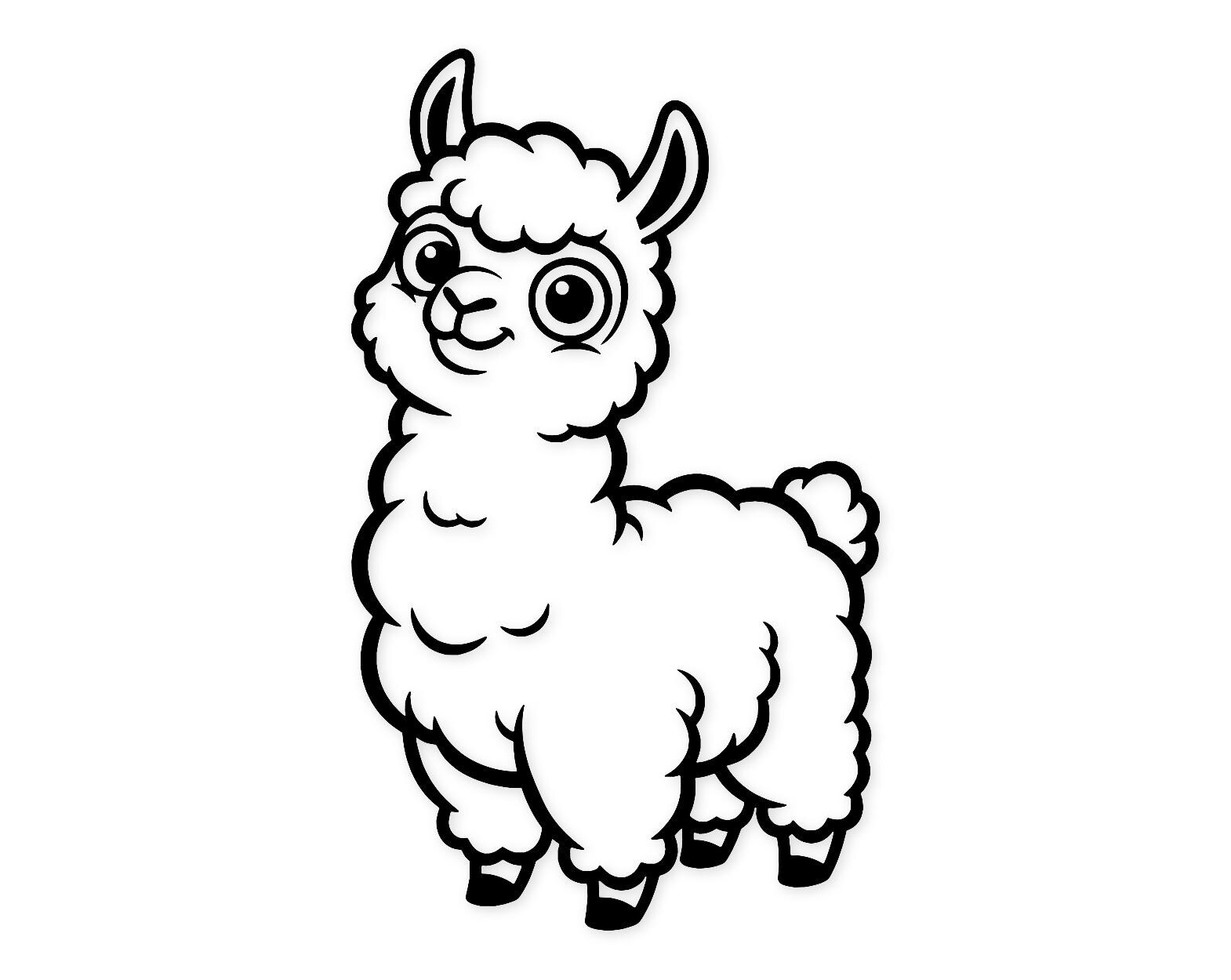 Sassy Little Llama Svg Png: Cute Cut File For Stickers