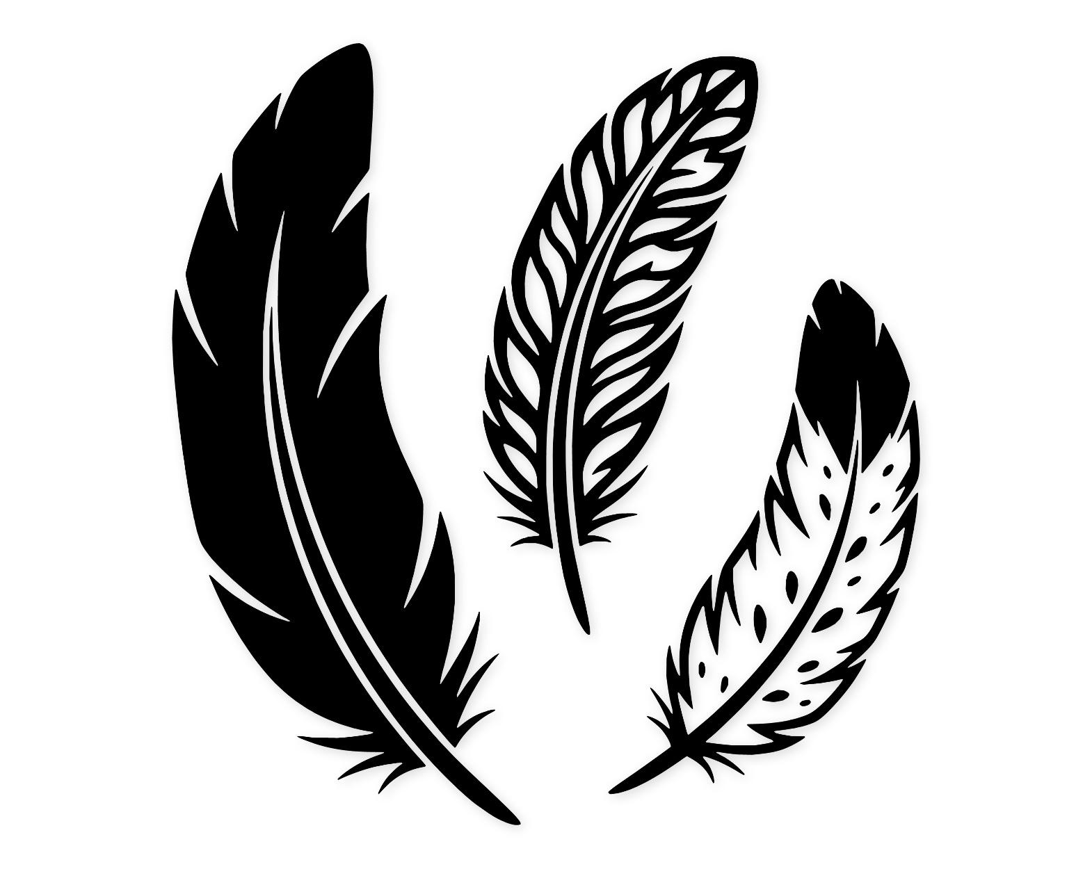 Feather Cluster Icon Svg Png: Bold High Contrast Cut File For Crafting
