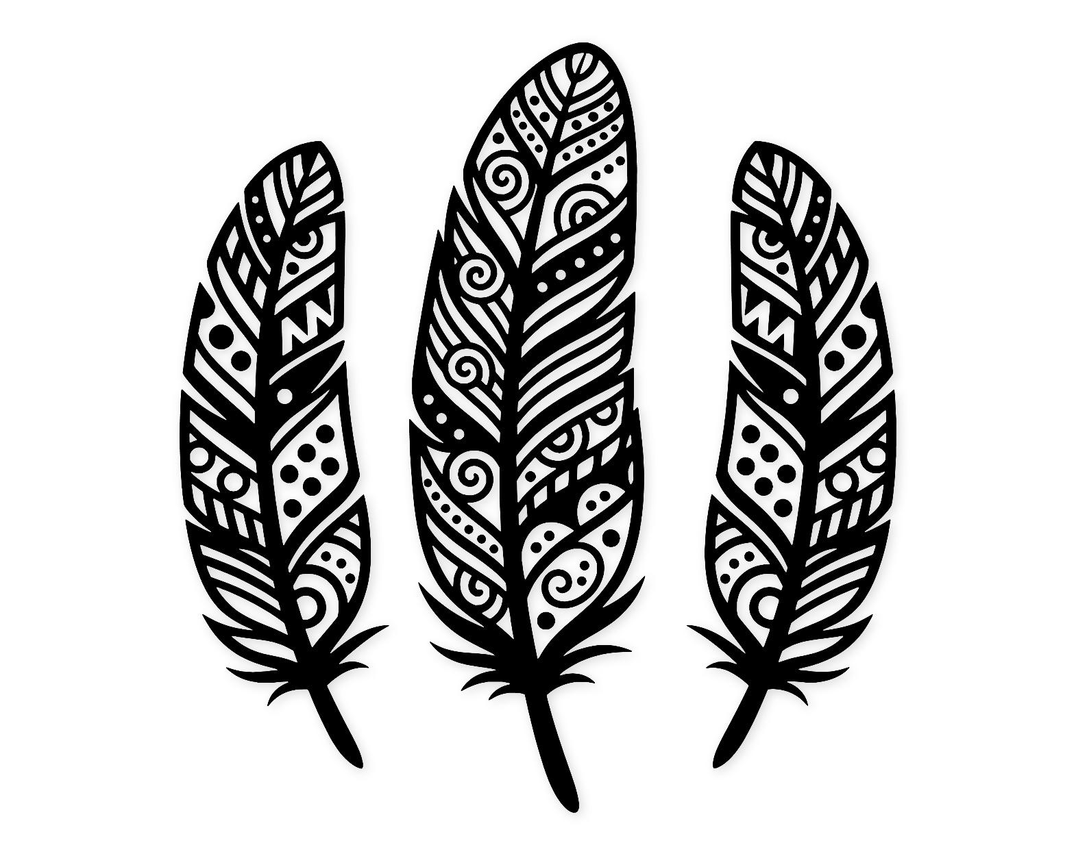 Feather Trio Svg Png: Elegant Design For Crafts