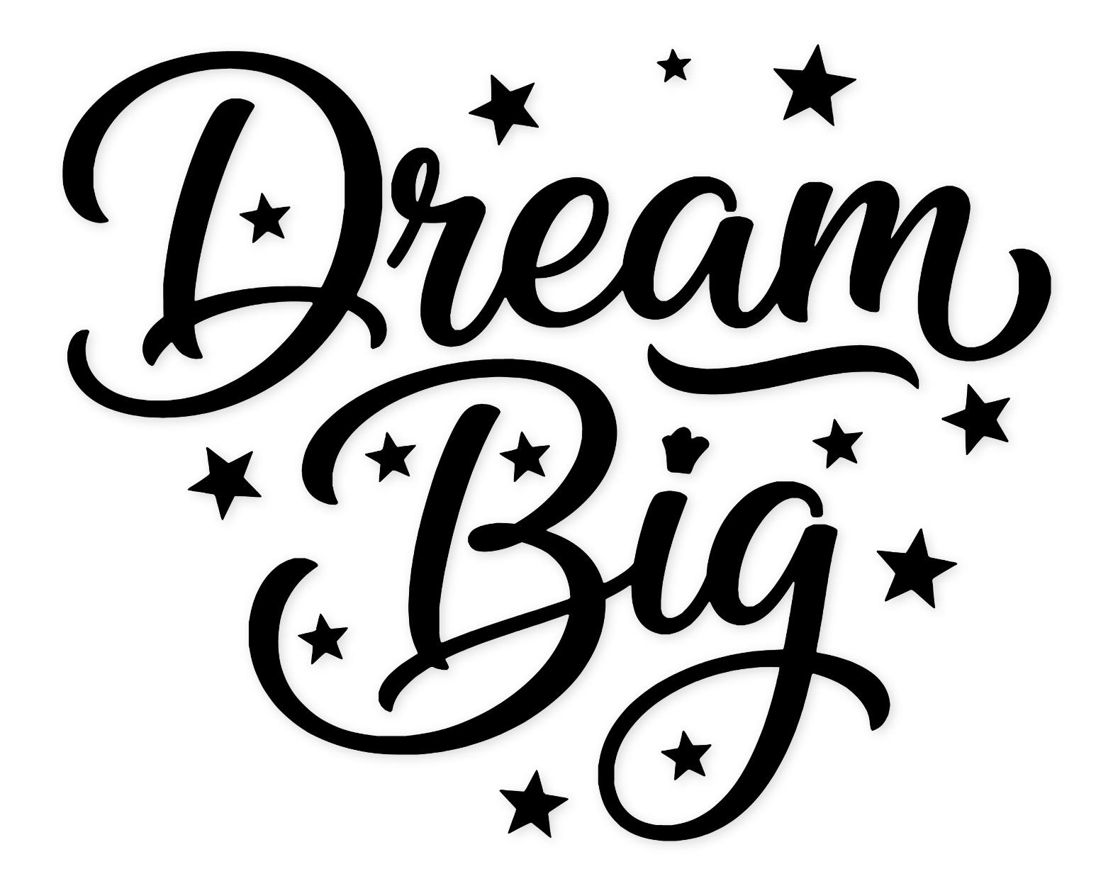 Dream Big Svg Png: Bold Stars Cut File For Crafts