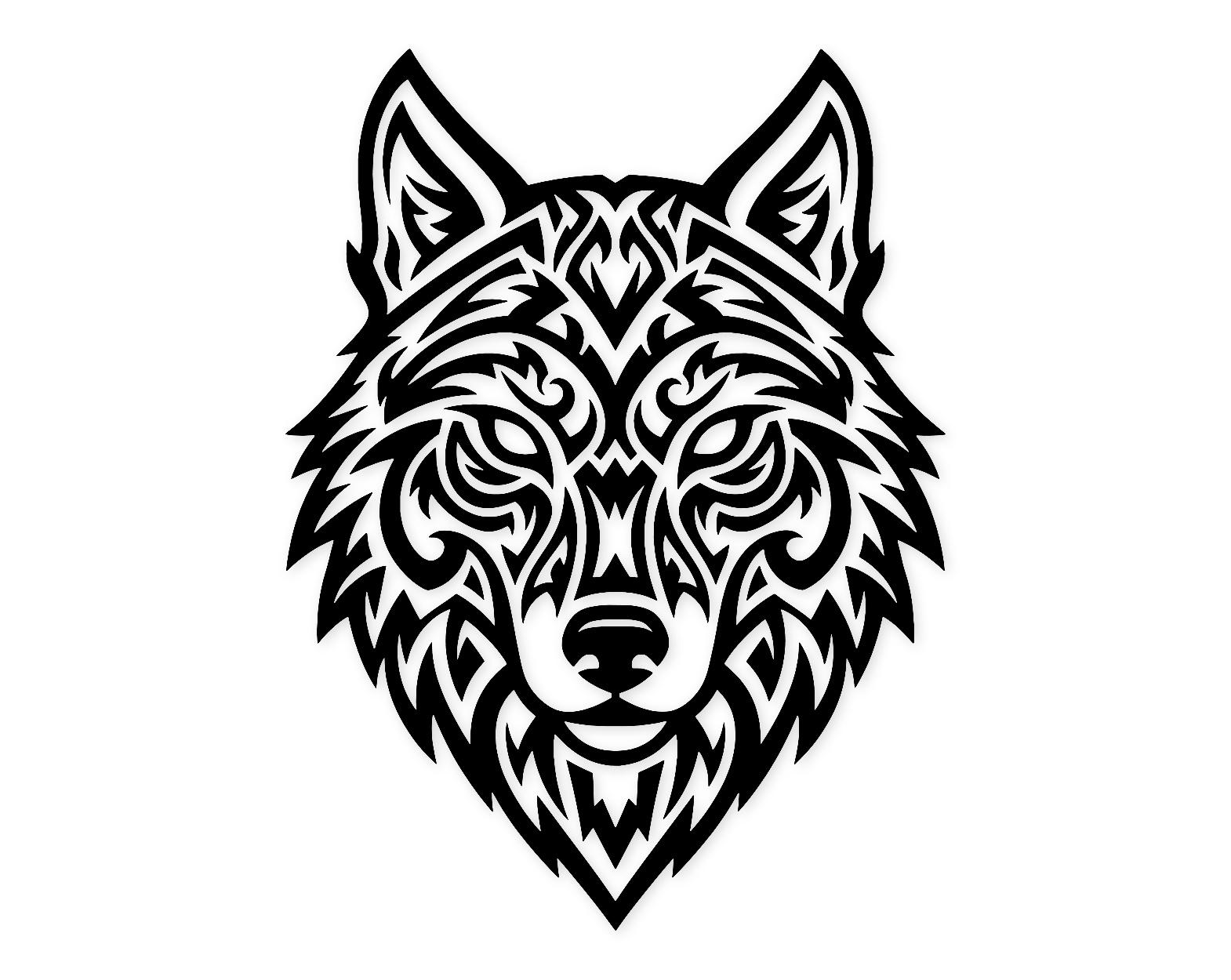 Tribal Wolf Icon Svg Png: Bold Lines For T-Shirts