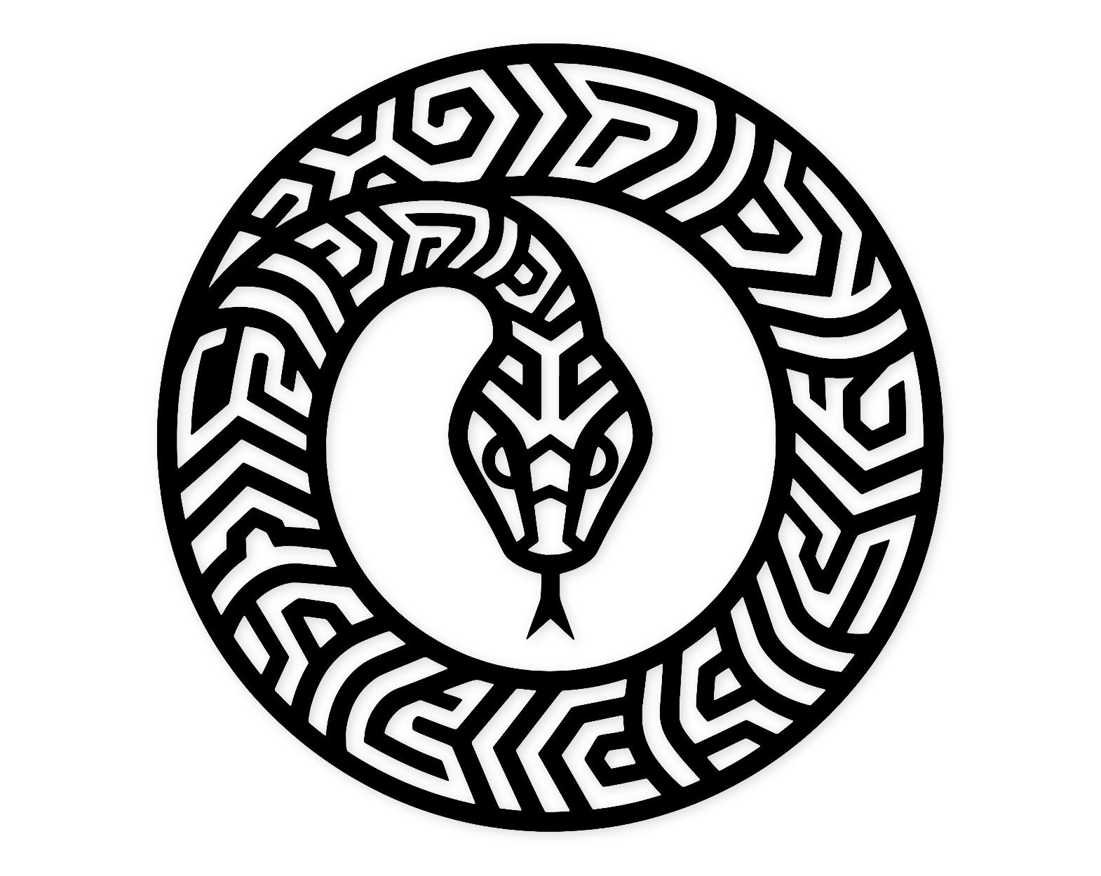 Tribal Serpent Coil Svg Png: Bold Minimalist Design For Crafting