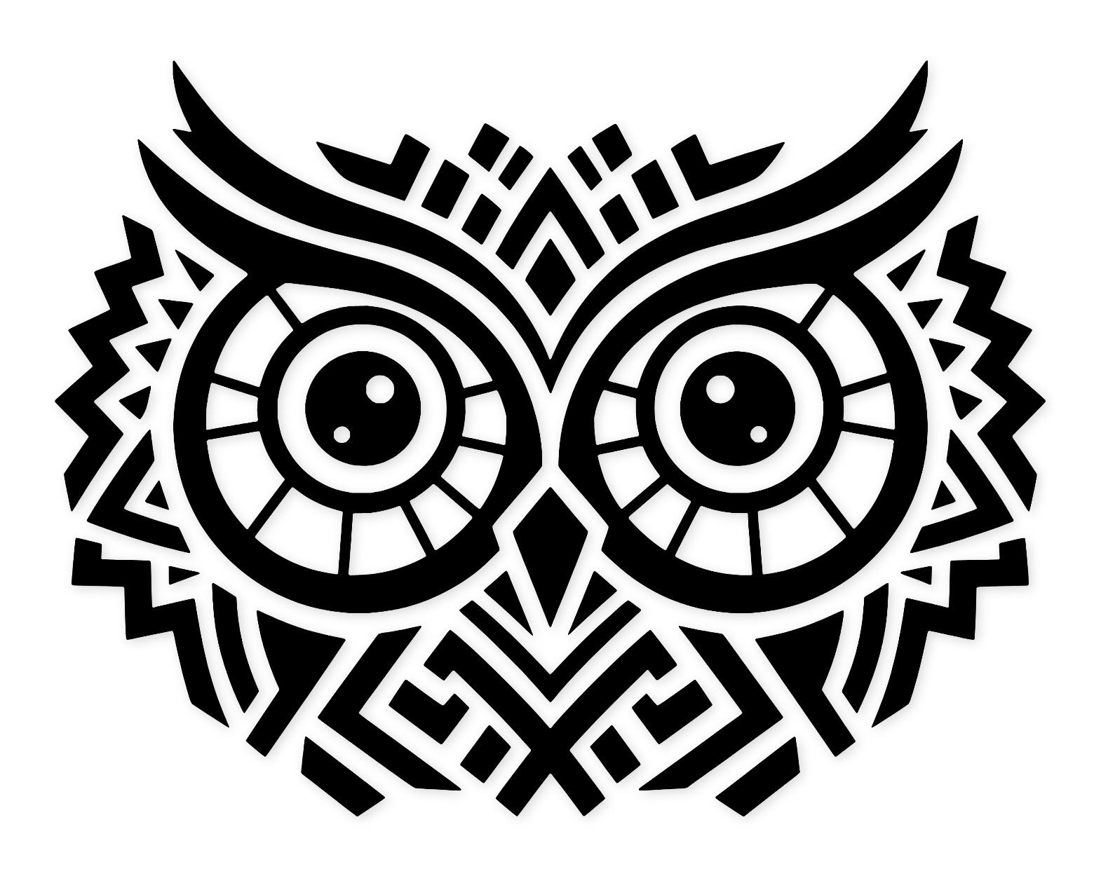 Tribal Owl Eyes Svg Png: Cut Ready Digital Design For Cricut Silhouette