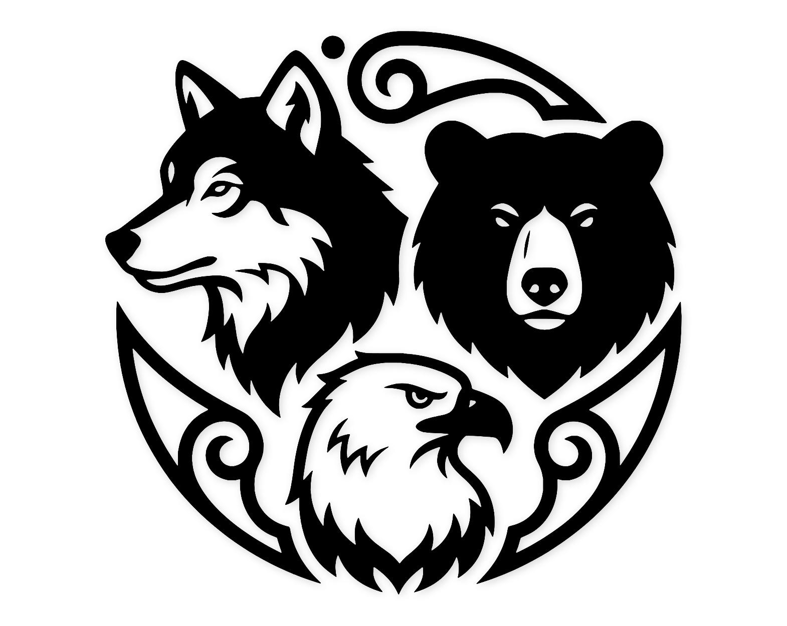 Unity Of Animals Svg Png: Bold Silhouette Design For Crafts