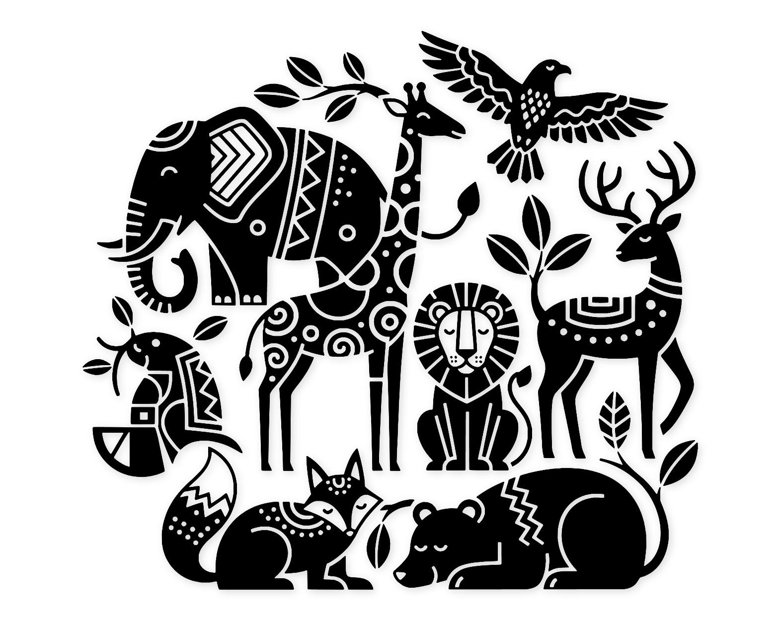 Tribal Animals Svg Png: Bold Design For Nature Lovers