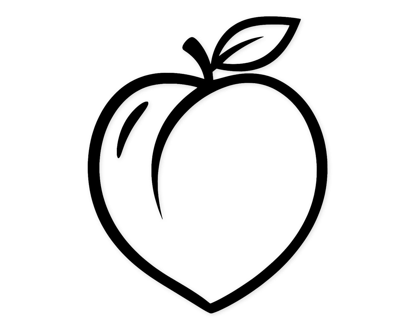 Playful Peach Icon Svg Png: Cut Ready Digital Design For Cricut Silhouette