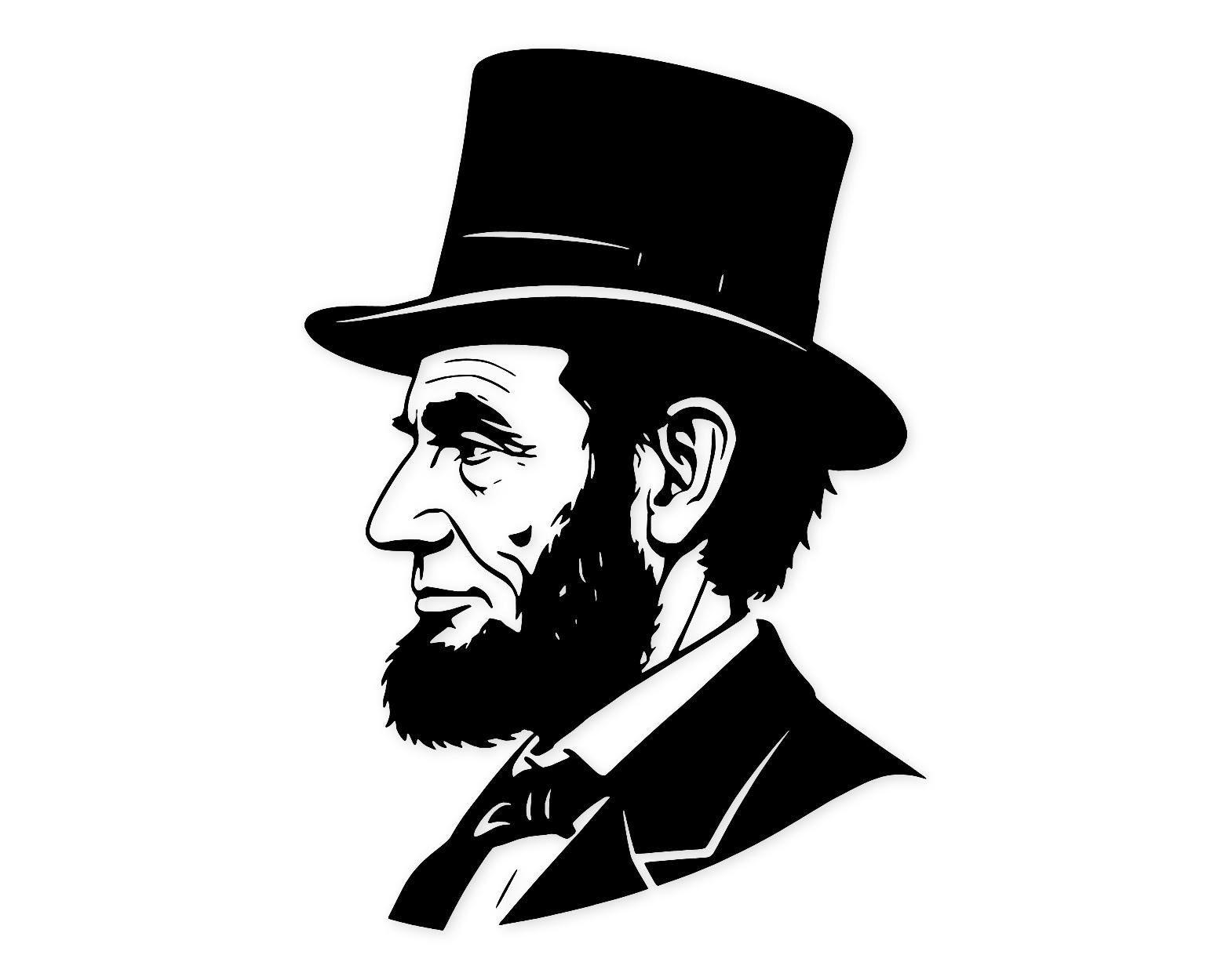 Lincoln Silhouette Svg Png: Cut Ready Digital Design For Cricut Silhouette