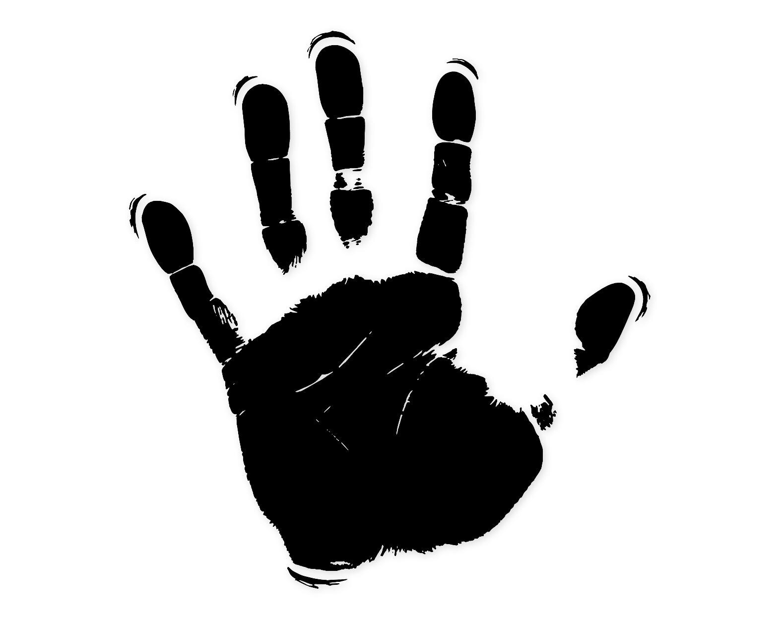 Handprint Stamp Svg Png: Bold Clean Cut File For Crafts