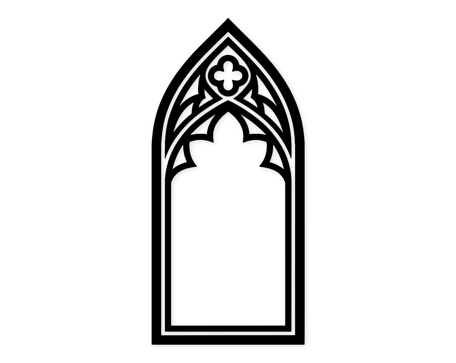 Gothic Archway Svg Png: Bold Line Art For Cricut And More