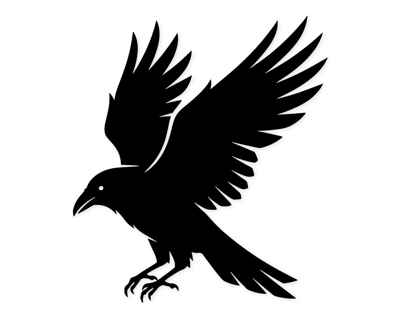 Gothic Bird Svg Png: Bold Silhouette For Wall Art