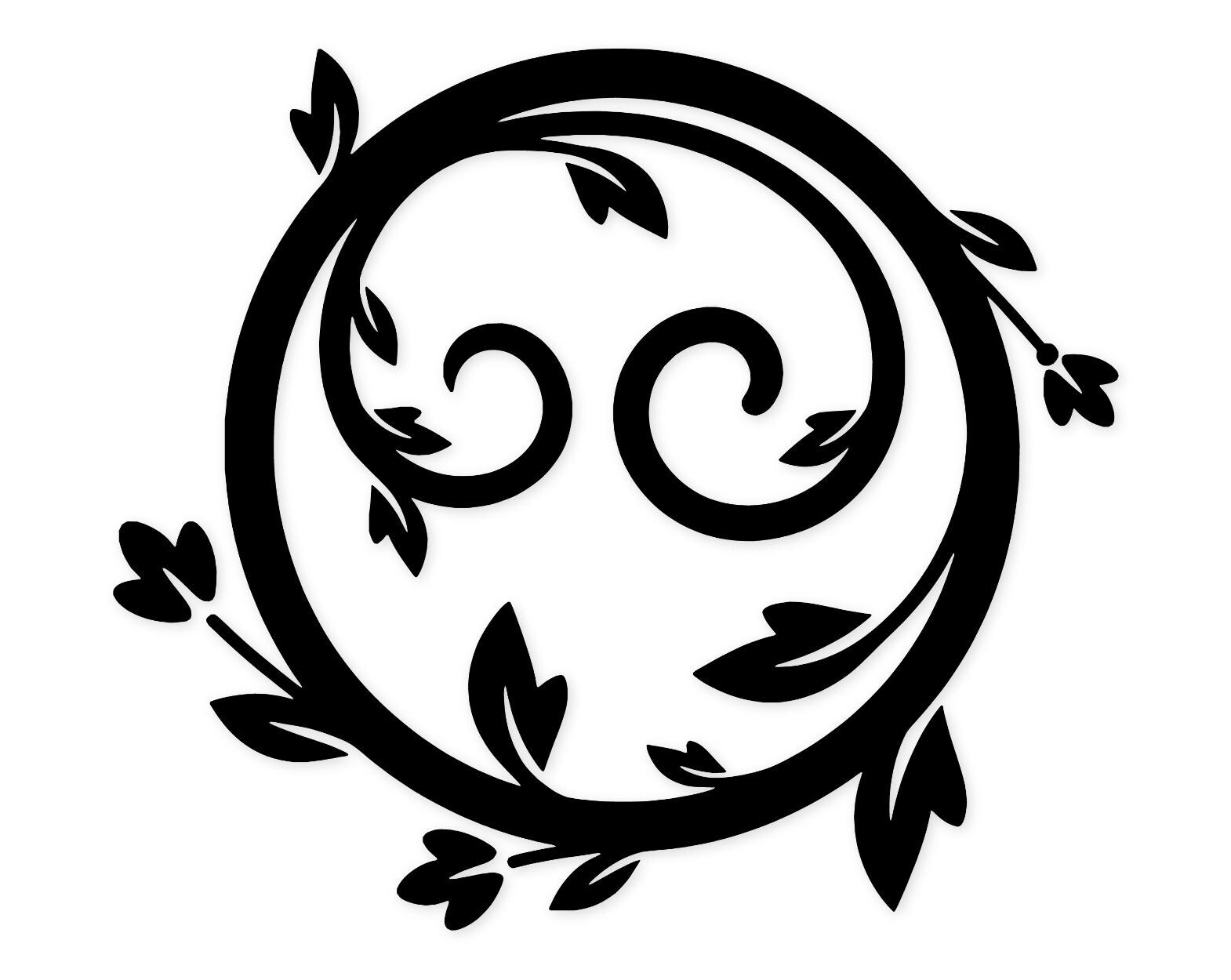Floral Swirl Design Svg Png: Cut Ready Digital Design For Cricut Silhouette
