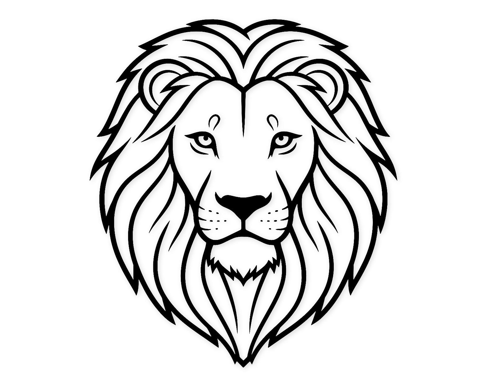 Lion Head Outline Svg Png: Cut Ready Digital Design For Cricut Silhouette