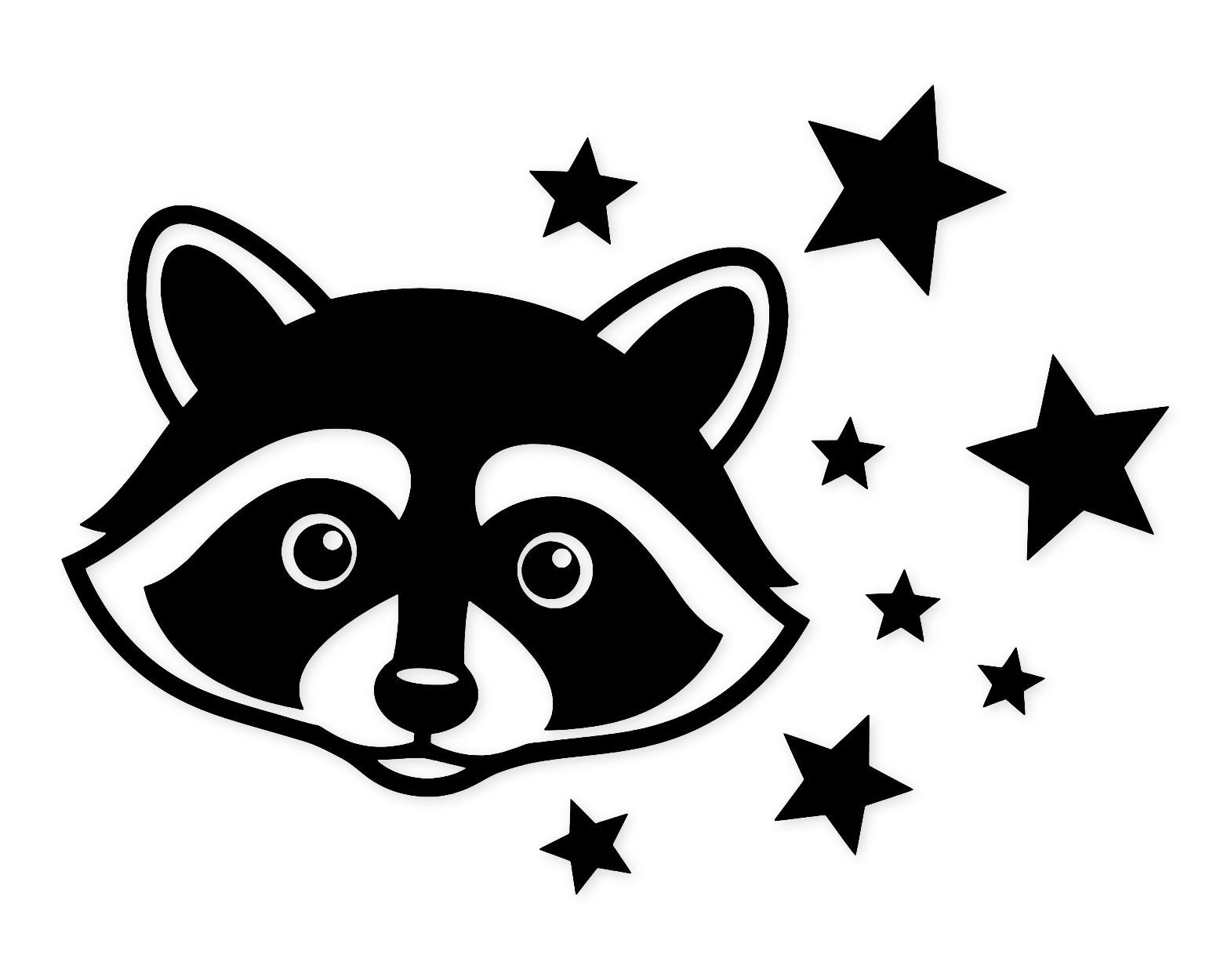 Charming Raccoon Svg Png: High Contrast Cut File For Crafting