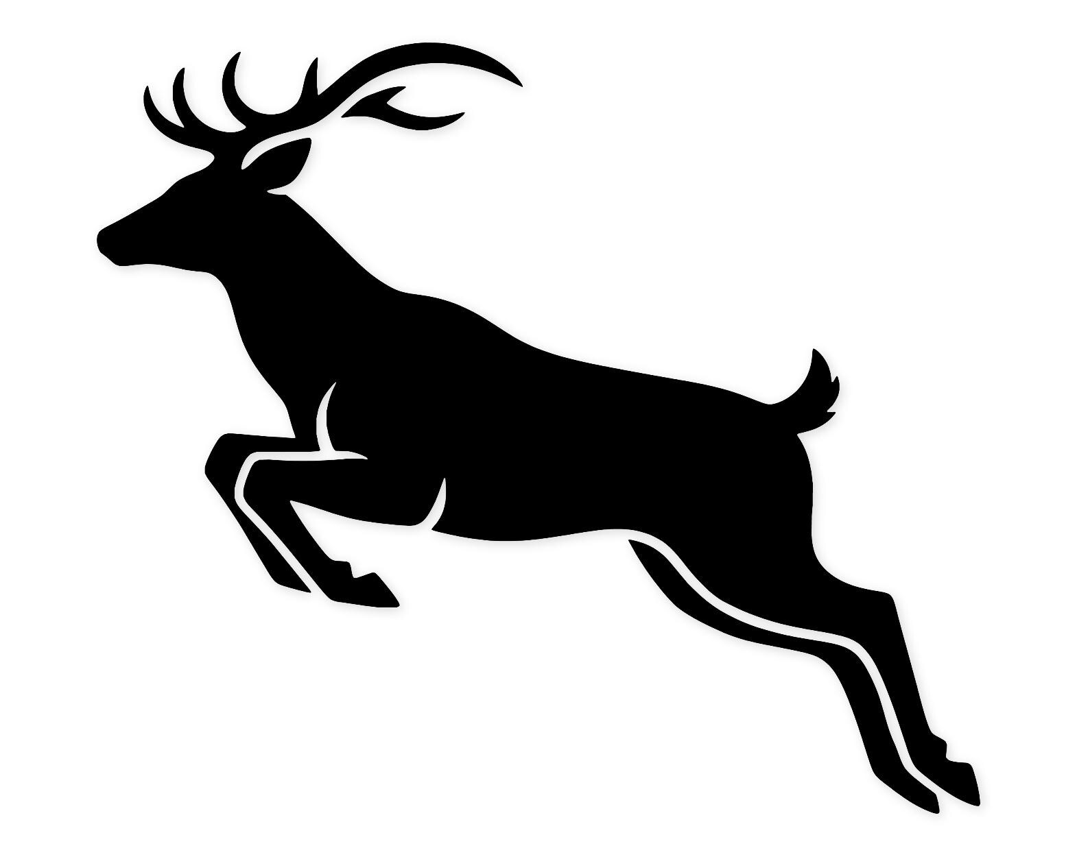 Leaping Deer Svg Png: Bold Silhouette Design For Crafts