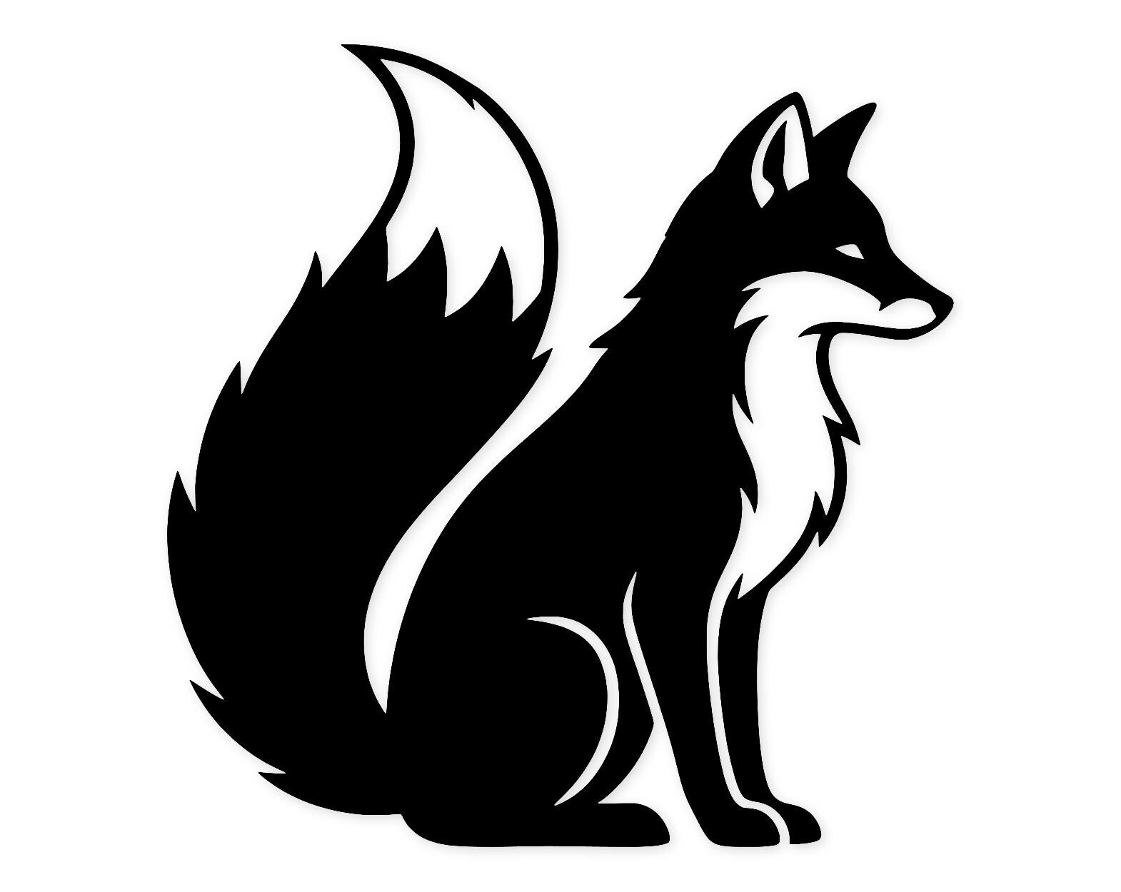 Fox With Bushy Tail Svg Png: Bold Silhouette Cut File For Crafts