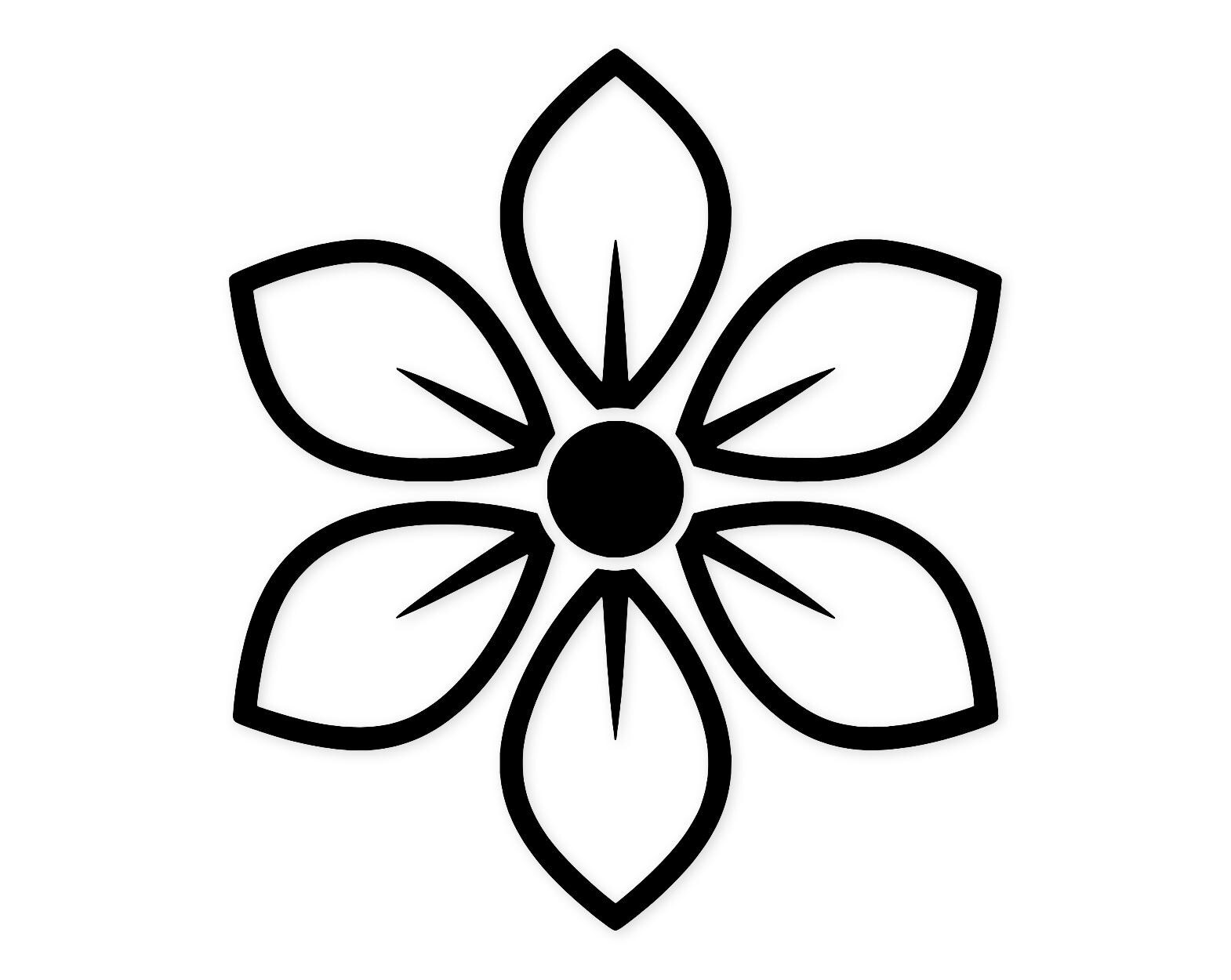 Abstract Flower Svg Png: Minimalist Cut File For Home Decor