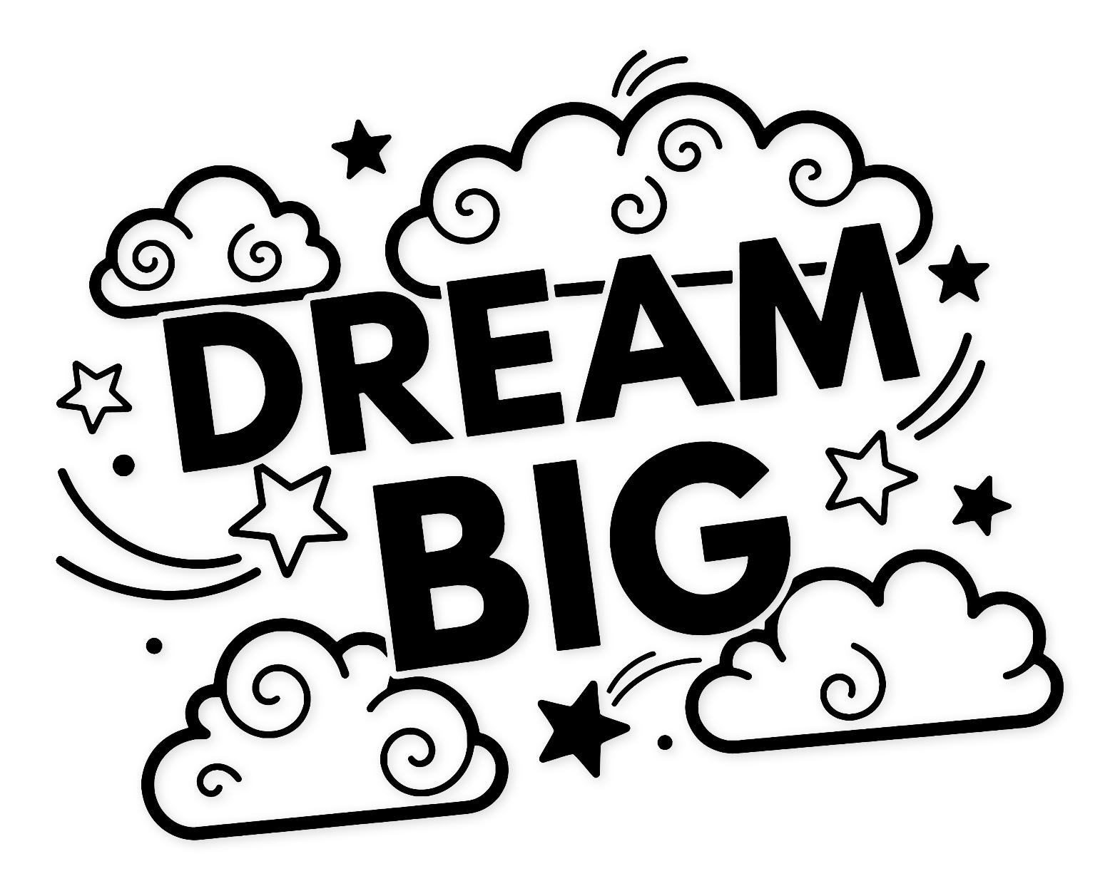 Dream Big Typography Svg Png: Cut Ready Digital Design For Cricut Silhouette
