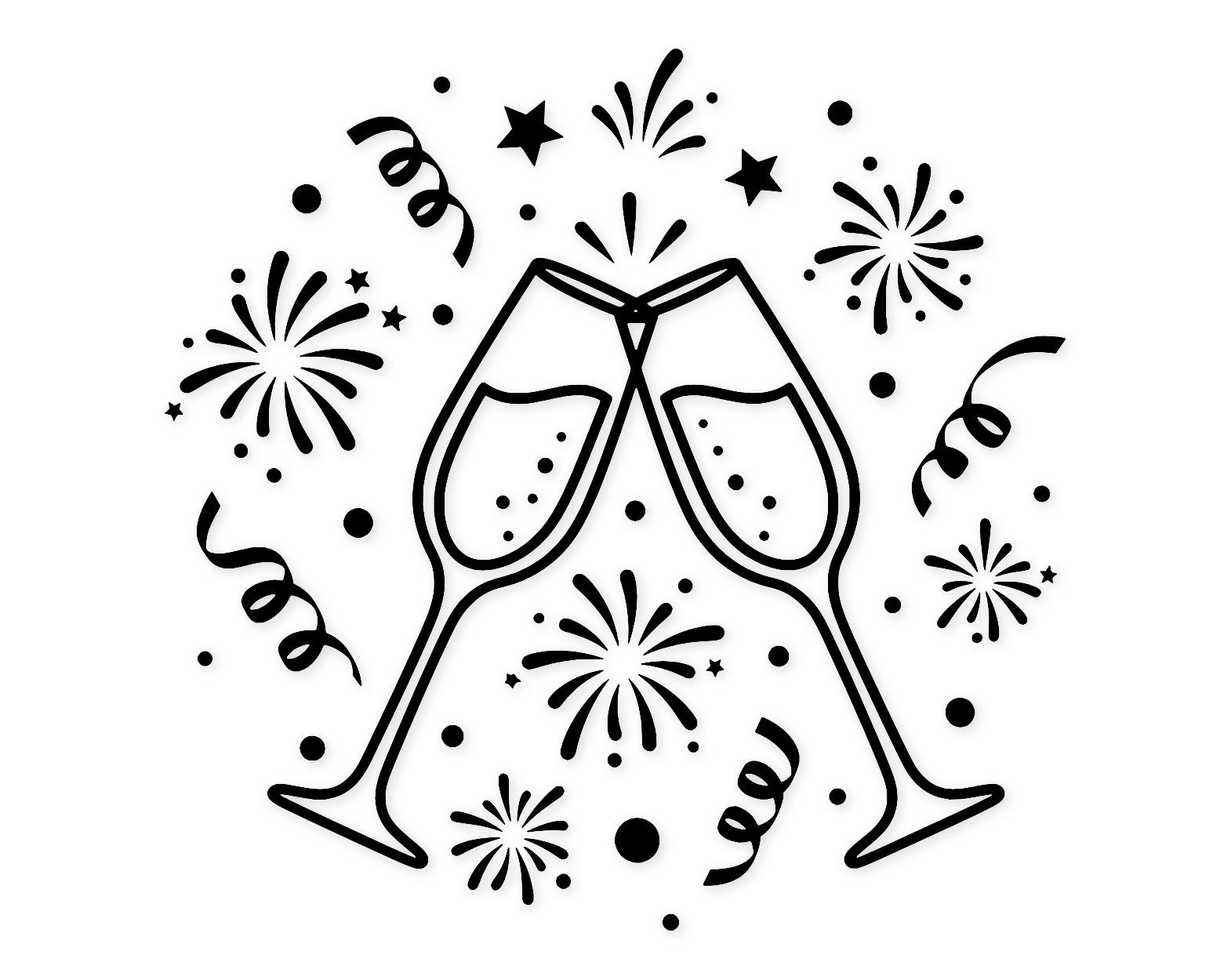 Champagne Toast Svg Png: Cut Ready Digital Design For Cricut Silhouette