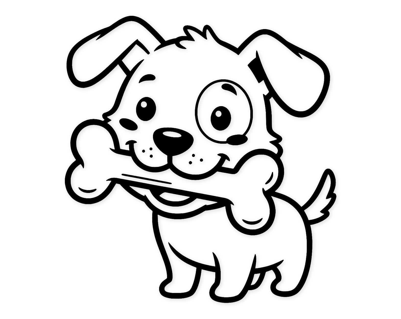 Dog With A Bone Svg Png: Cut Ready Digital Design For Cricut Silhouette