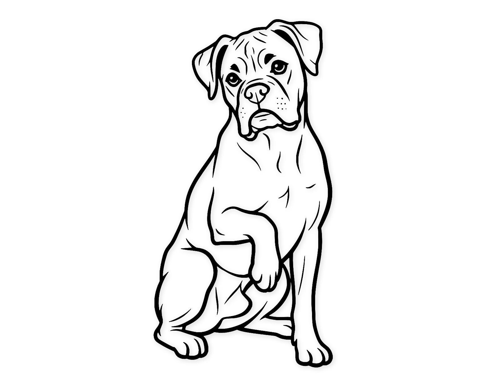 Boxer 'Paw' Svg Png: Cut Ready Digital Design For Cricut Silhouette