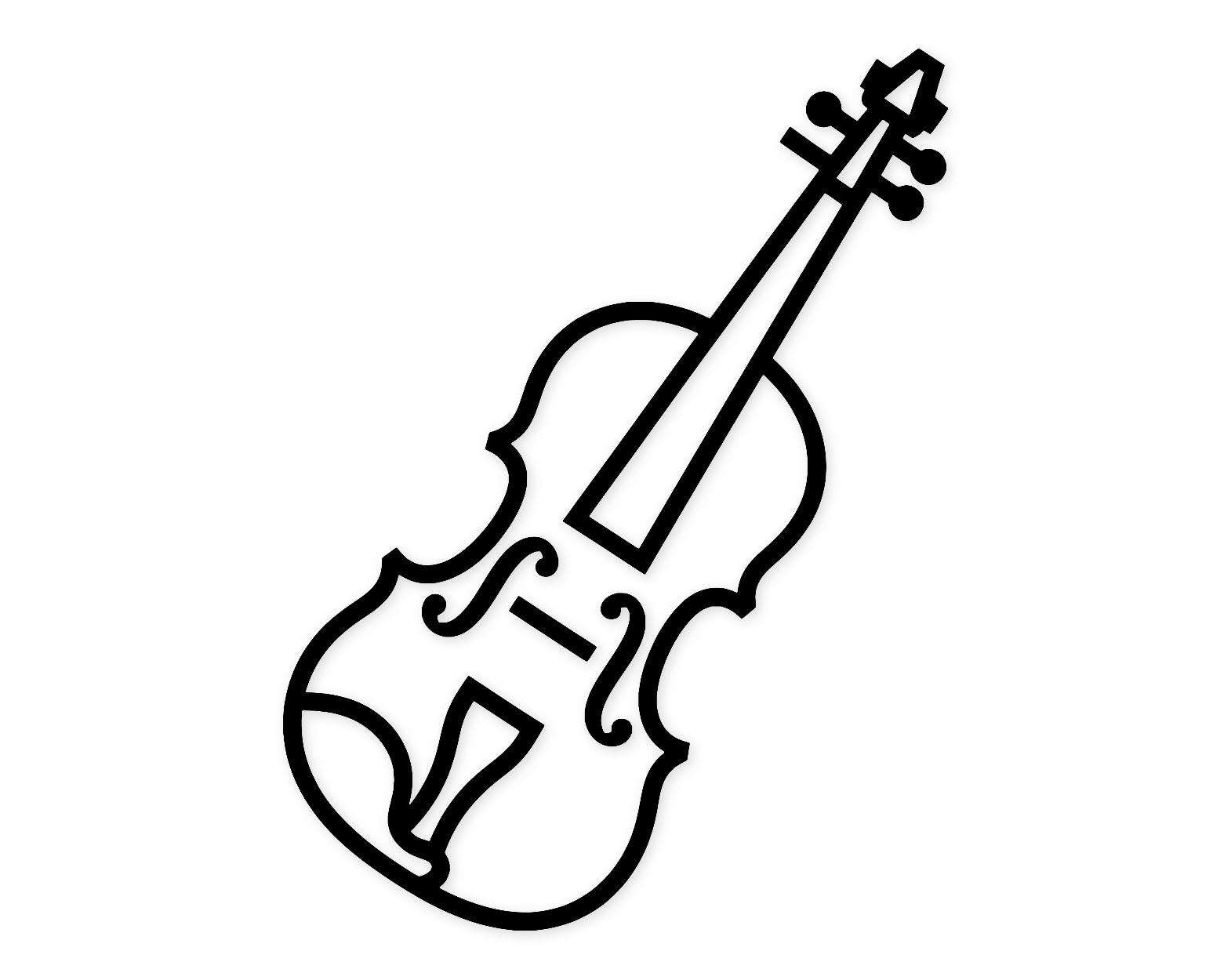 Violin Silhouette Svg Png: Minimalist Design For Wall Art