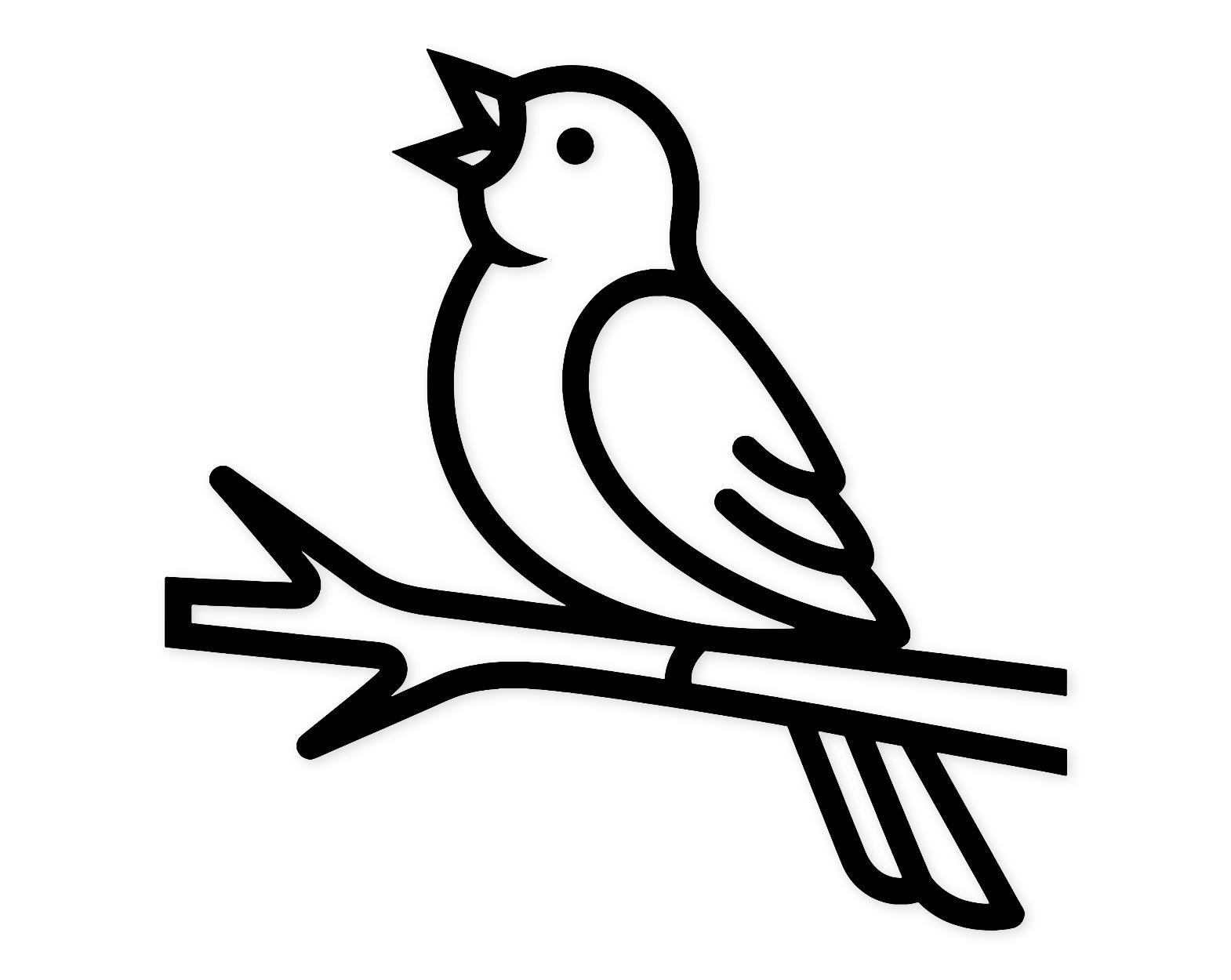 Singing Bird Icon Svg Png: Cut Ready Digital Design For Cricut Silhouette