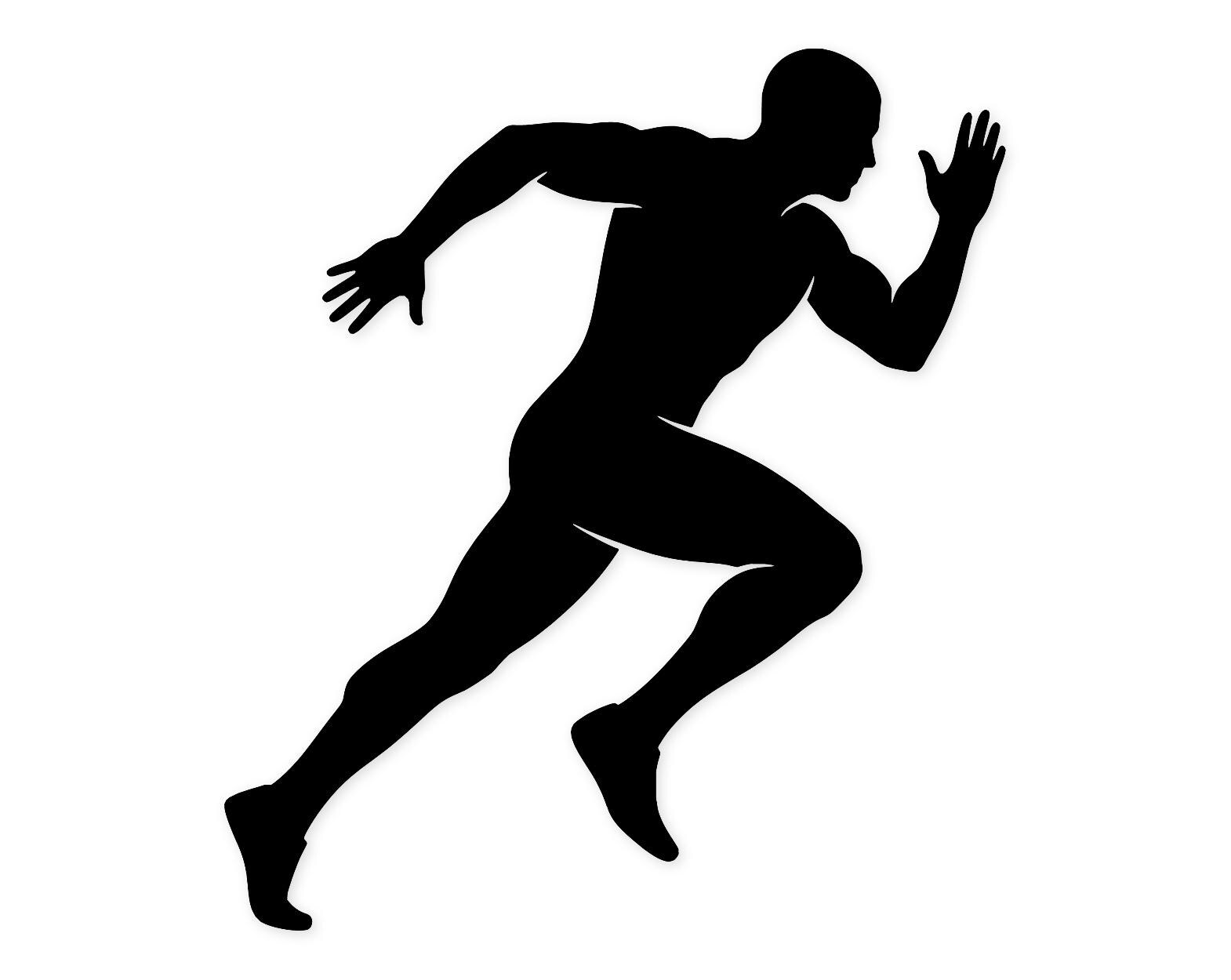 Running Athlete Svg Png: Bold Clean Silhouette For Sports Designs