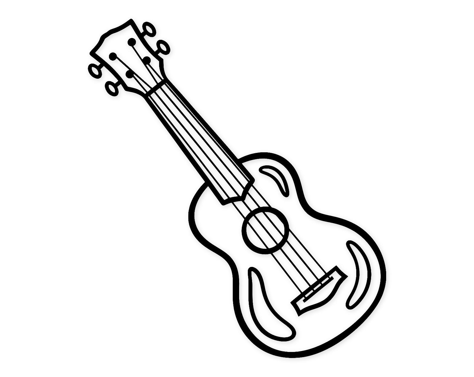 Ukulele Icon Svg Png: Bold Outline Design For Music Lovers