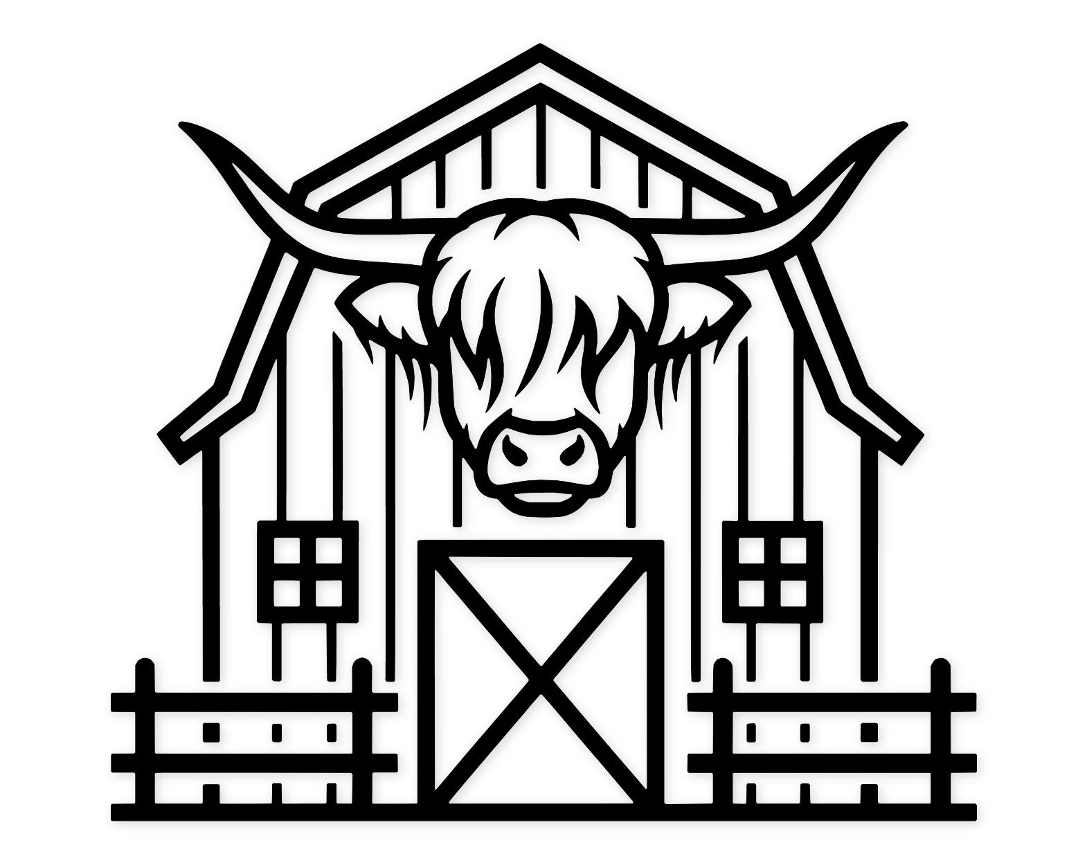 Cow And Barn Svg Png: Bold Farm Design For T-Shirts