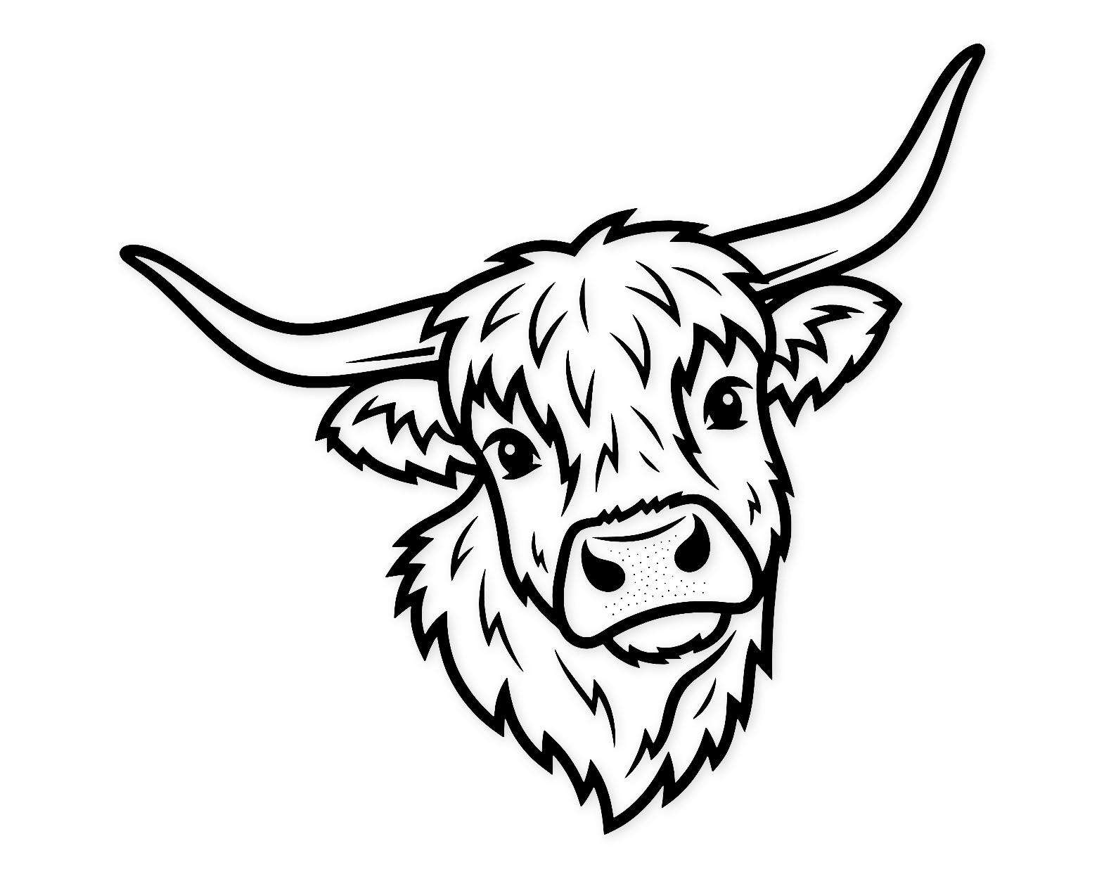 Curious Cow Svg Png: Bold High Contrast Design For Crafting